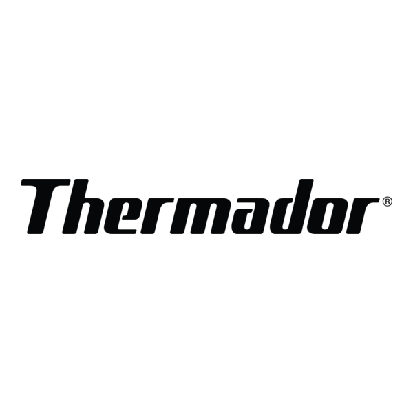 The logo of Thermador, a brand associated with kitchen appliances.