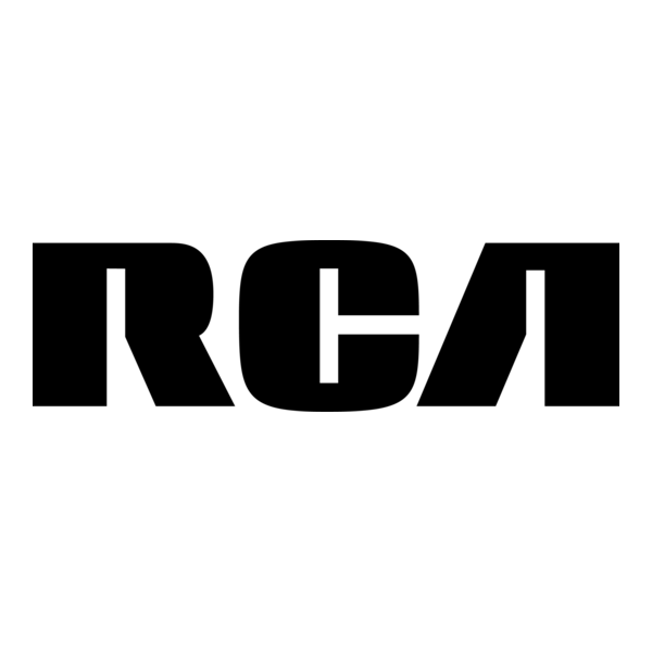 Black and white RCA logo in bold, stylized font.