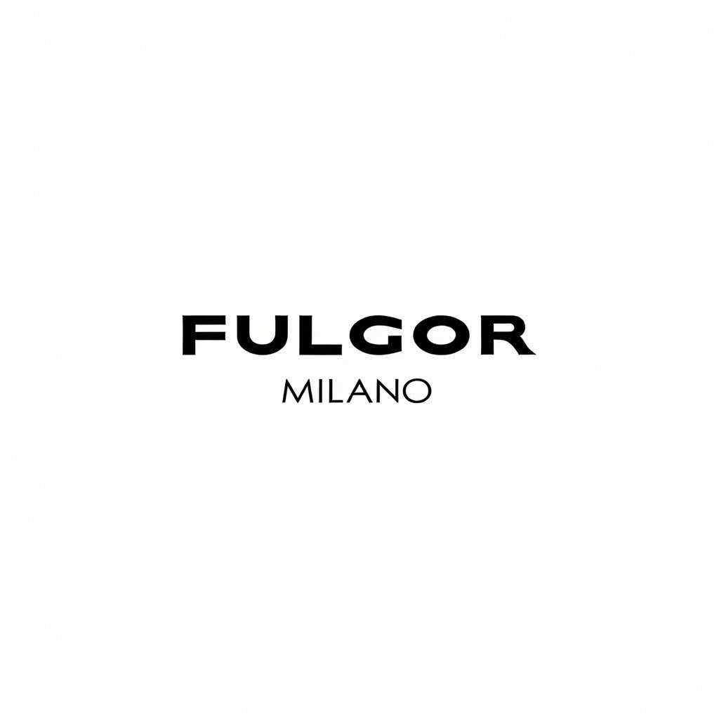 Brand logo with the words "FULGOR MILANO" in black text on a white background.