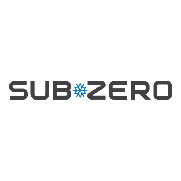 SUB ZERO logo with a blue snowflake symbol between the words