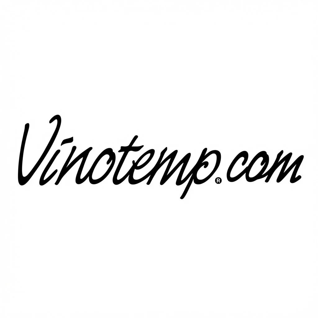 The watermarked logo of Vinotemp.com in black cursive font on a white background.