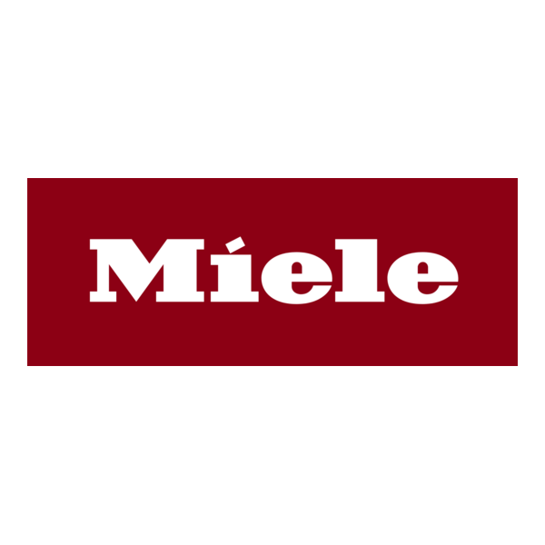 Miele logo on a red background