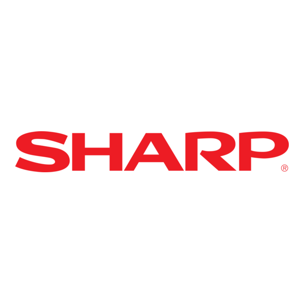 Sharp logo in red text on a white background.
