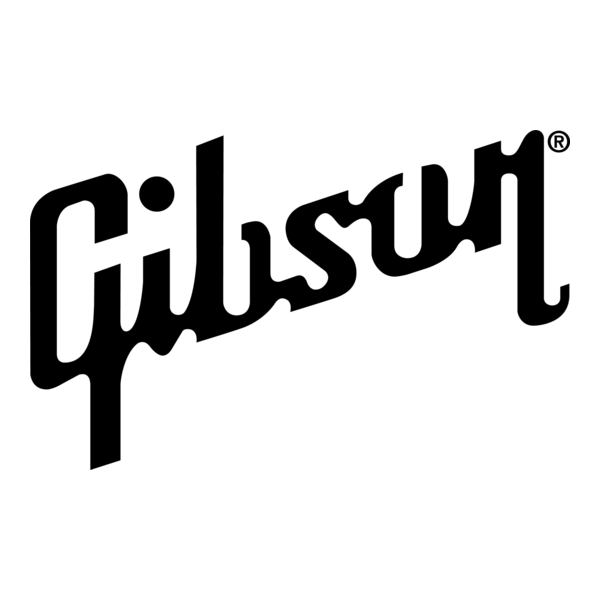 Gibson logo in black cursive font with a registered trademark symbol