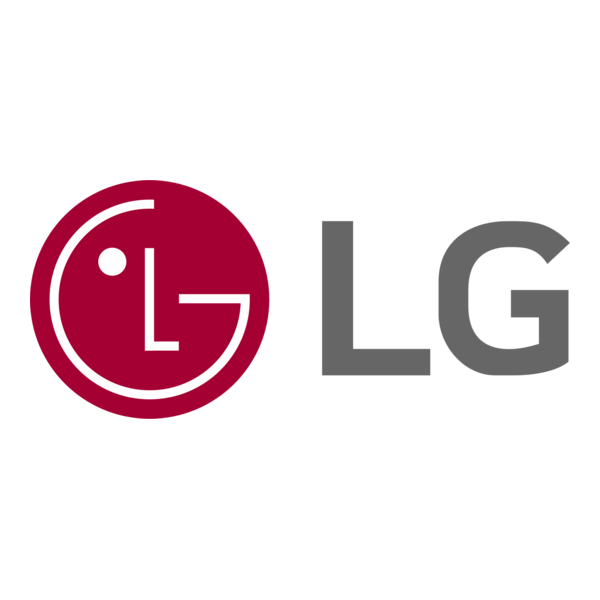 LG logo with a stylized smiling face within a circle and the letters 'LG' next to it.