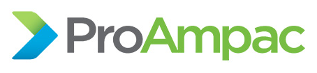 ProAmpac logo with a blue and green arrow symbol and bold text.