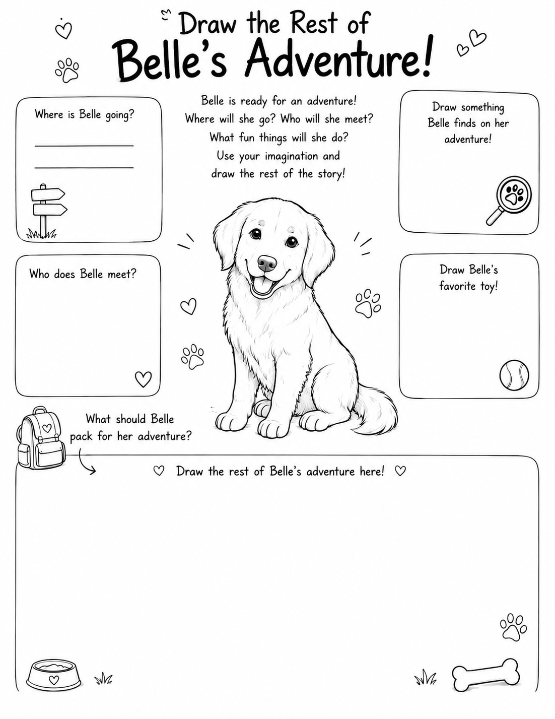 Draw the Rest of Belles Adventure Fun!