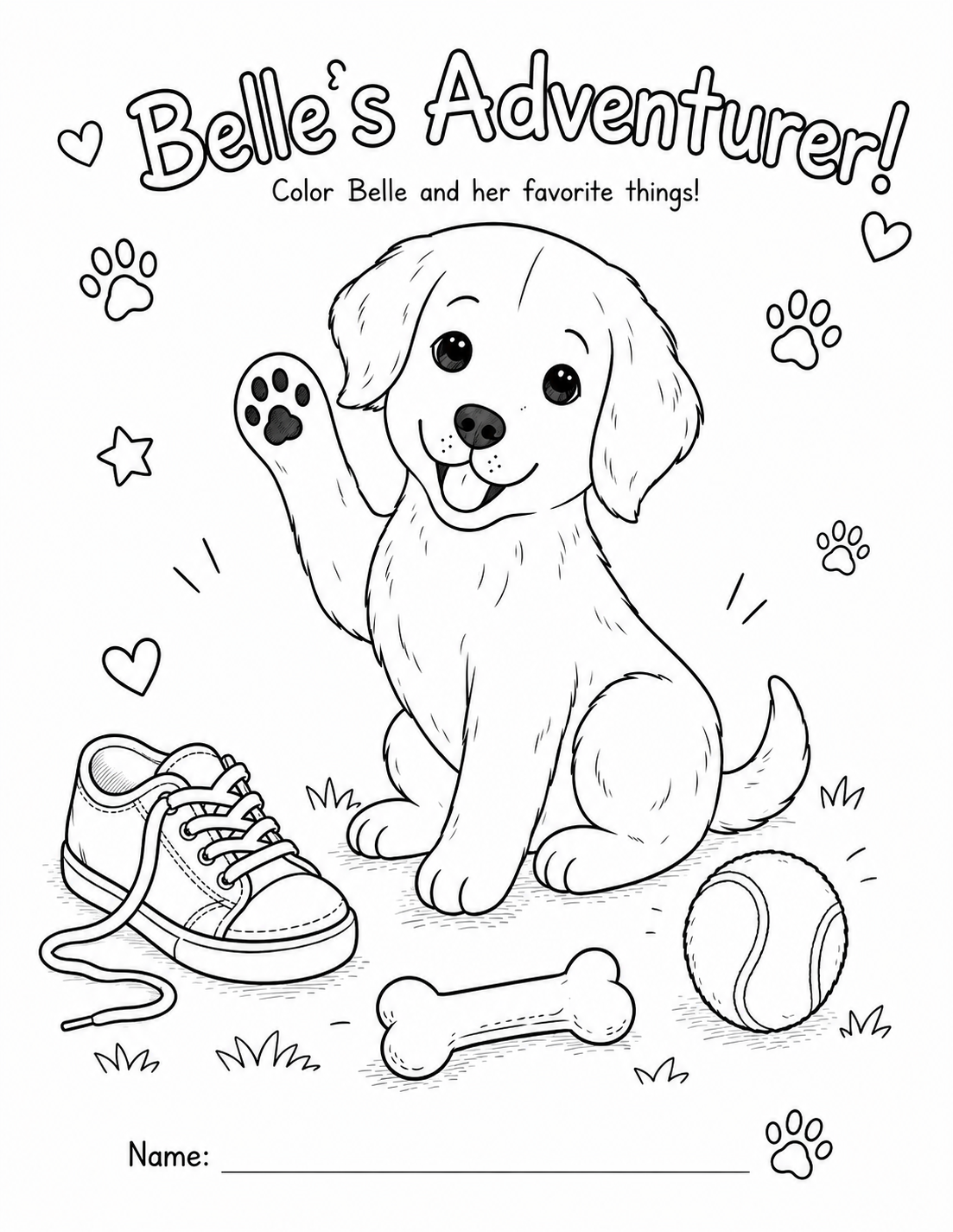 Belle's Adventurer Coloring Fun