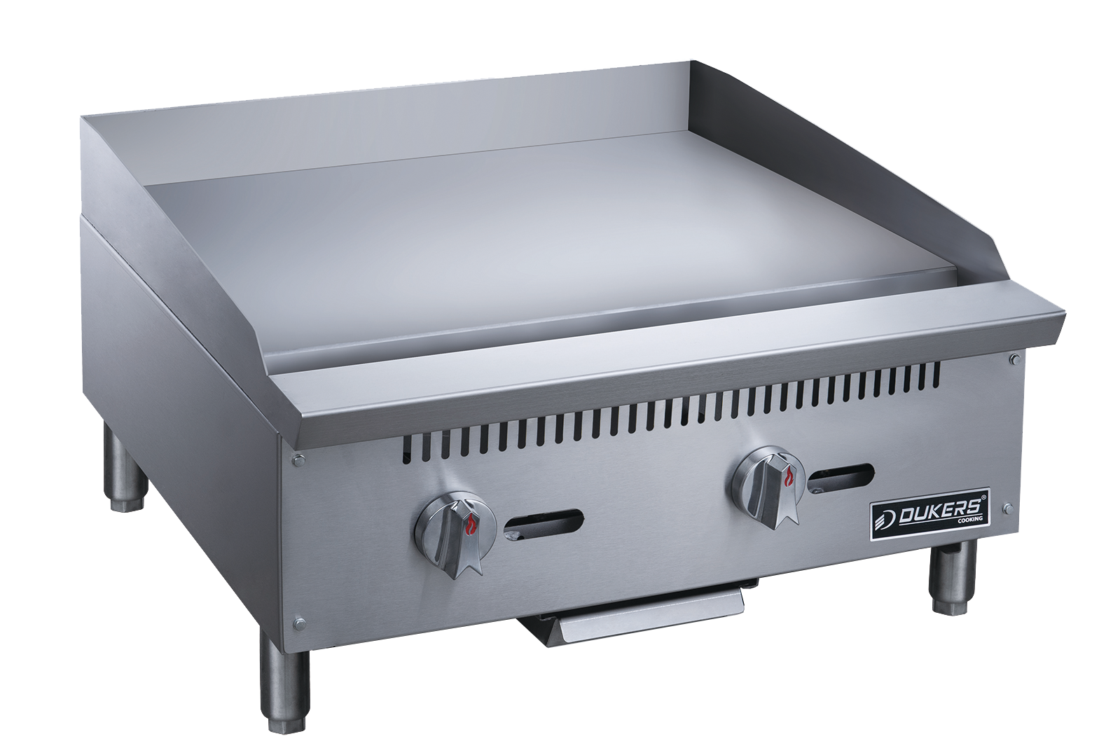 Dukers DCGM24 – 24" Commercial Gas Griddle with 2 Burners | Corners Supply