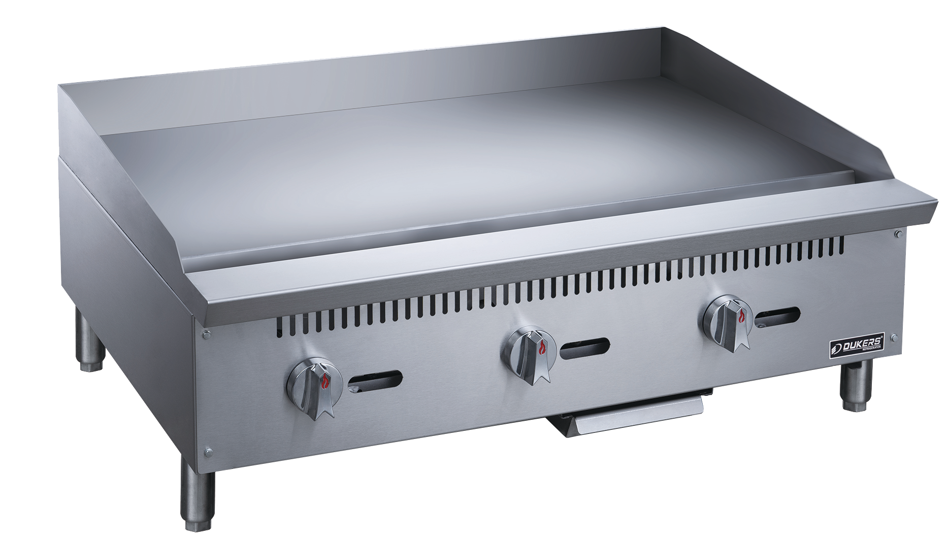 Dukers DCGM36 – 36" Commercial Gas Griddle with 3 Burners | Corners Supply
