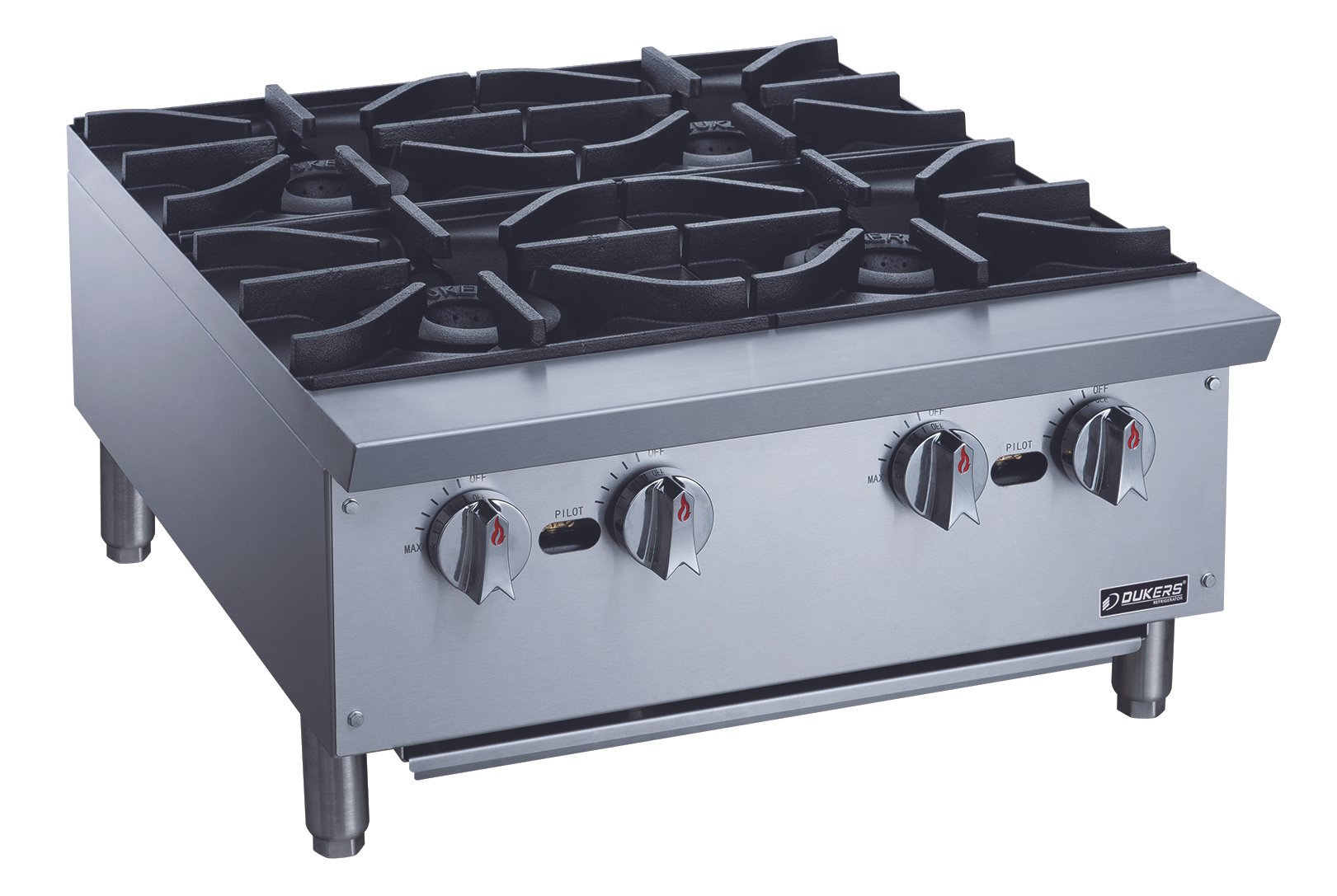 Dukers DCHPA24 – 24" Commercial Gas Hot Plate with 4 Burners | Corners Supply