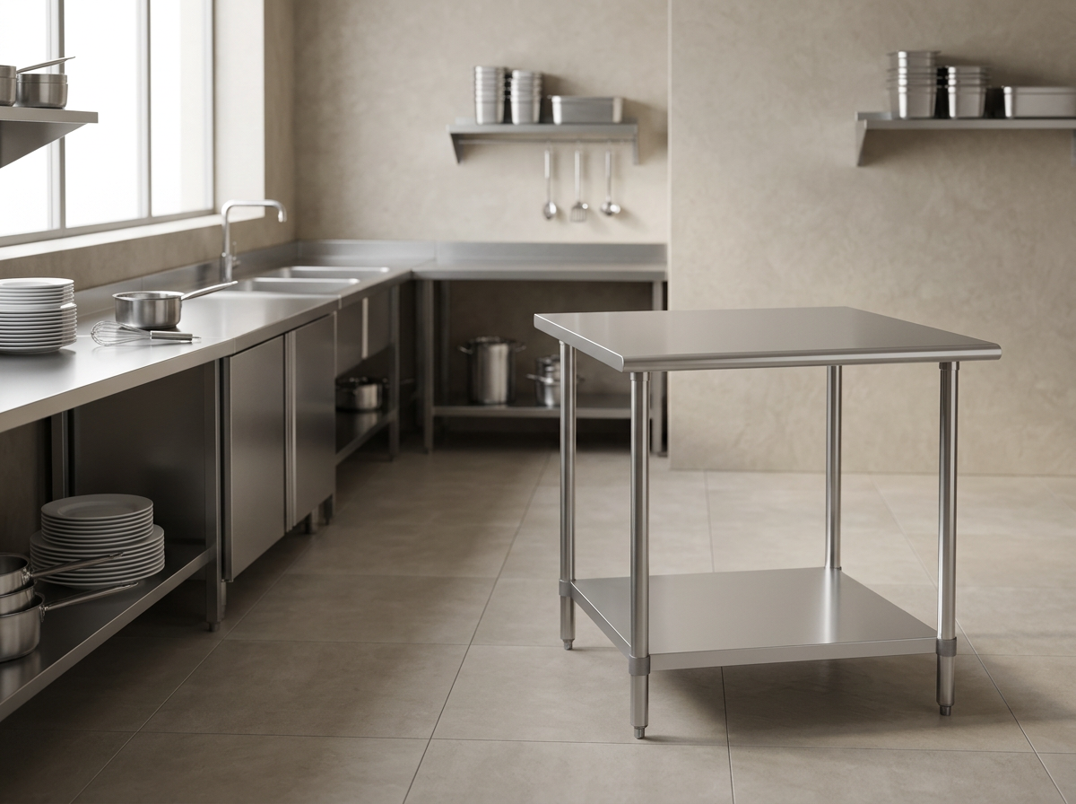 Dukers Stainless Steel Work Table | Multiple Sizes Available | Corners Supply