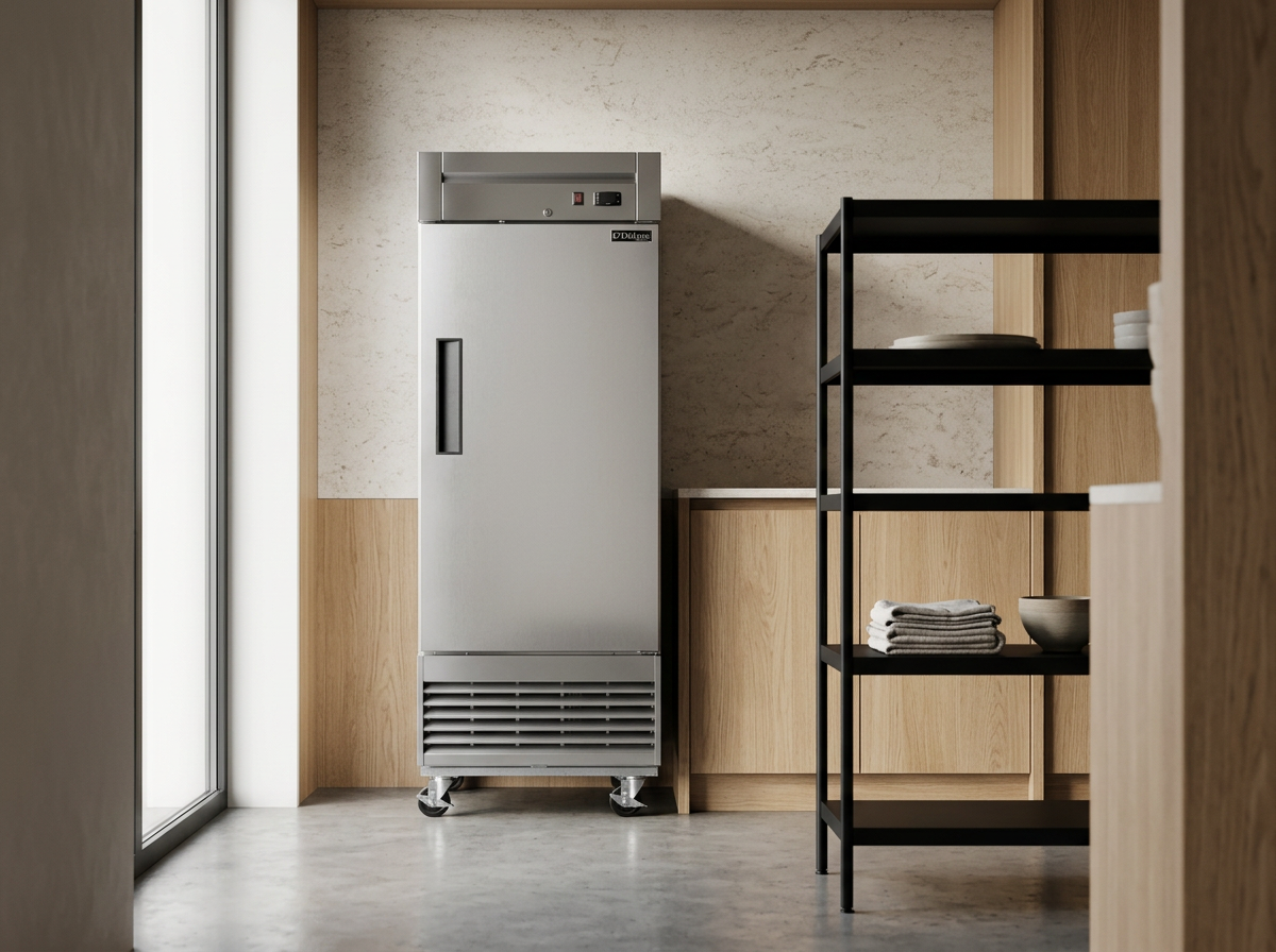 Dukers D28R 1-Door Reach-In Commercial Refrigerator Stainless Steel | Corners Supply