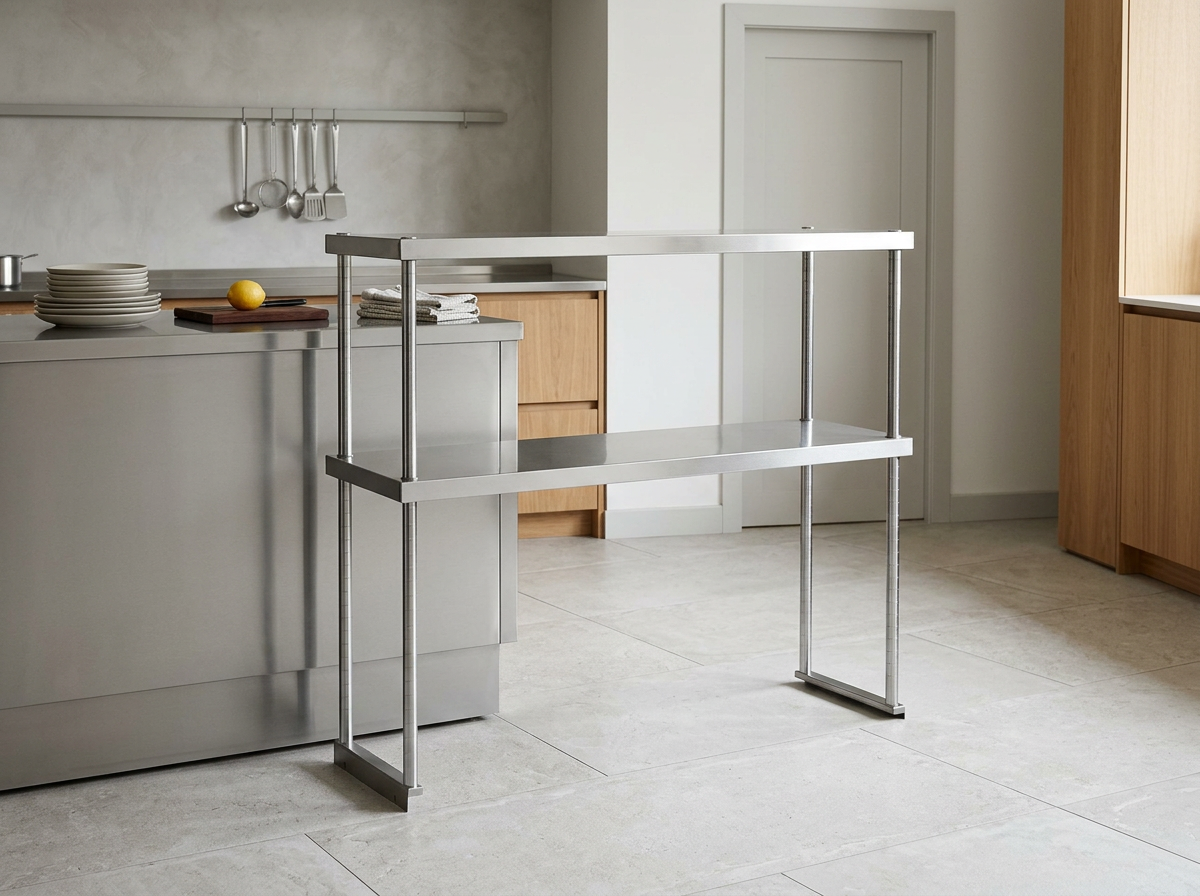 Dukers Stainless Steel Double Overshelf | DCOS-1850, DCOS-1862 & DCOS-1874 | Corners Supply