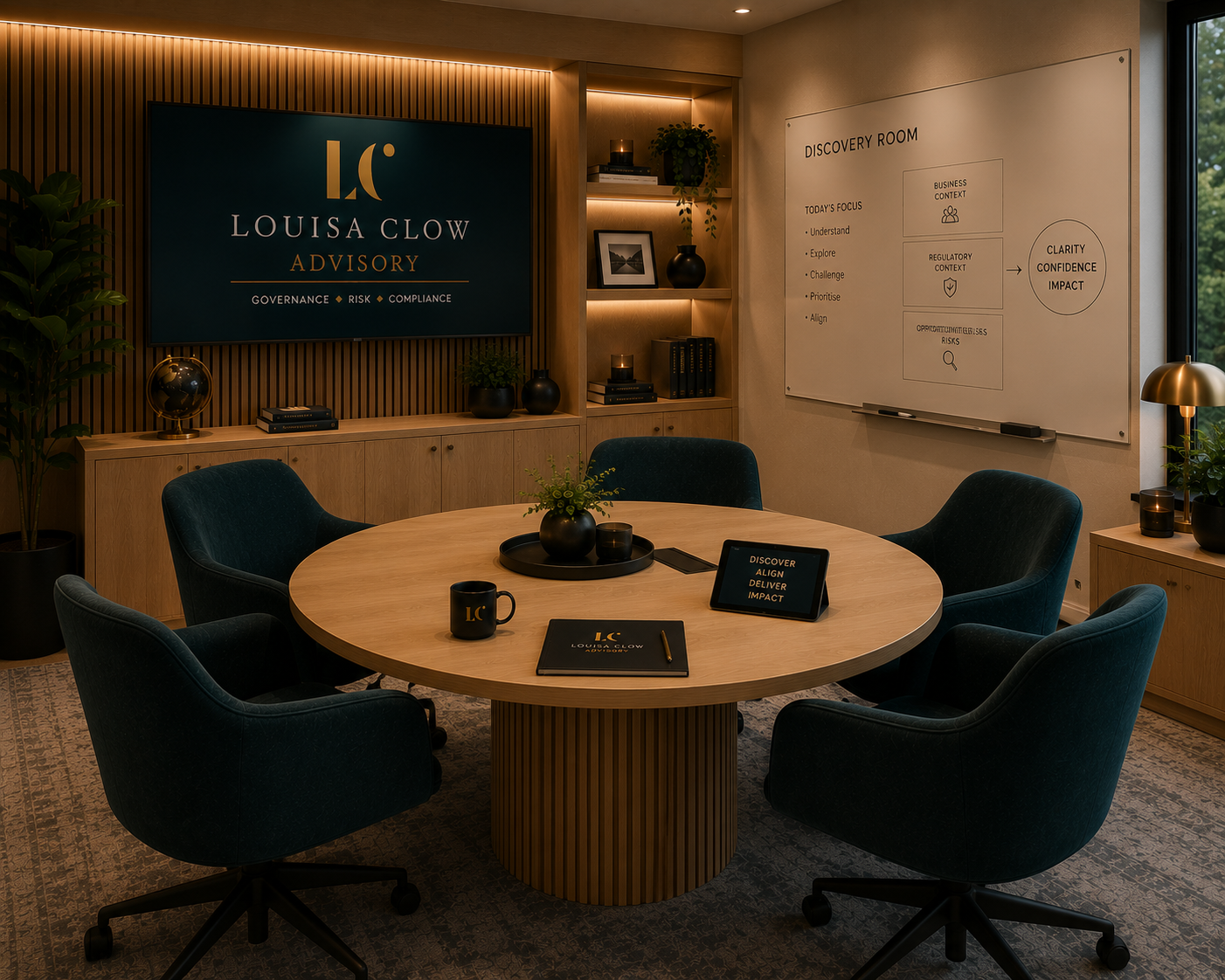 Strategic Discovery room at Louisa Clow Advisory.