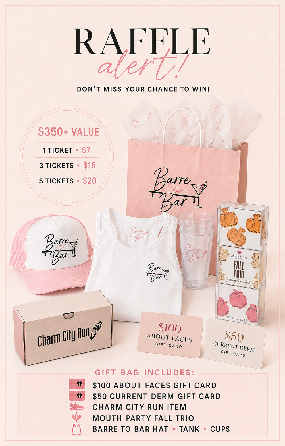 3 Raffle tickets for 9/13 RCC