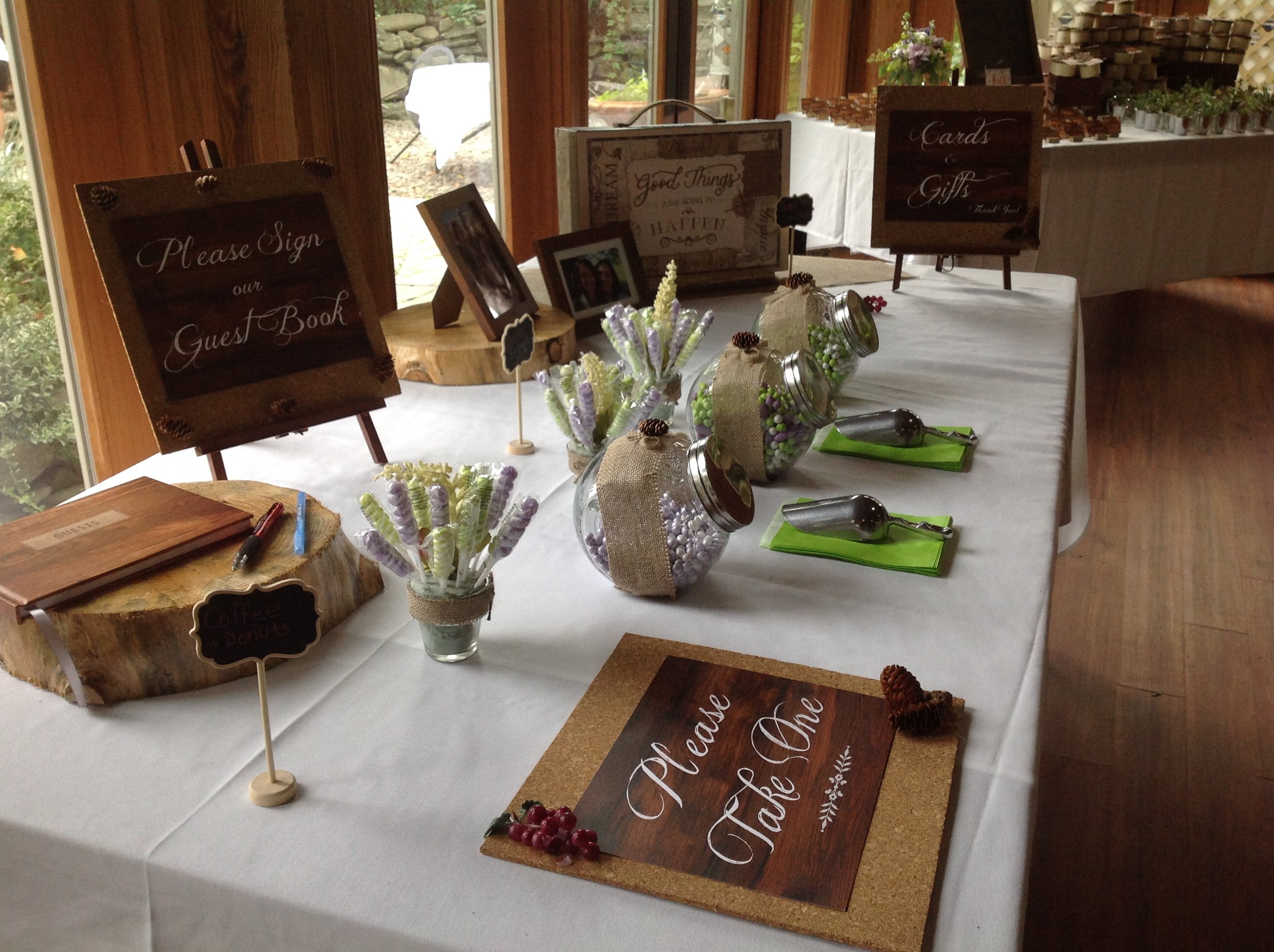 Rustic Welcome Table.JPG