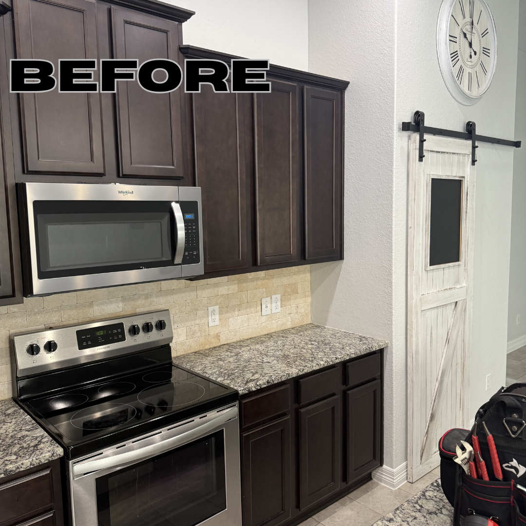 Before - Cabinet Hardware Installation by Tanner Home Solutions