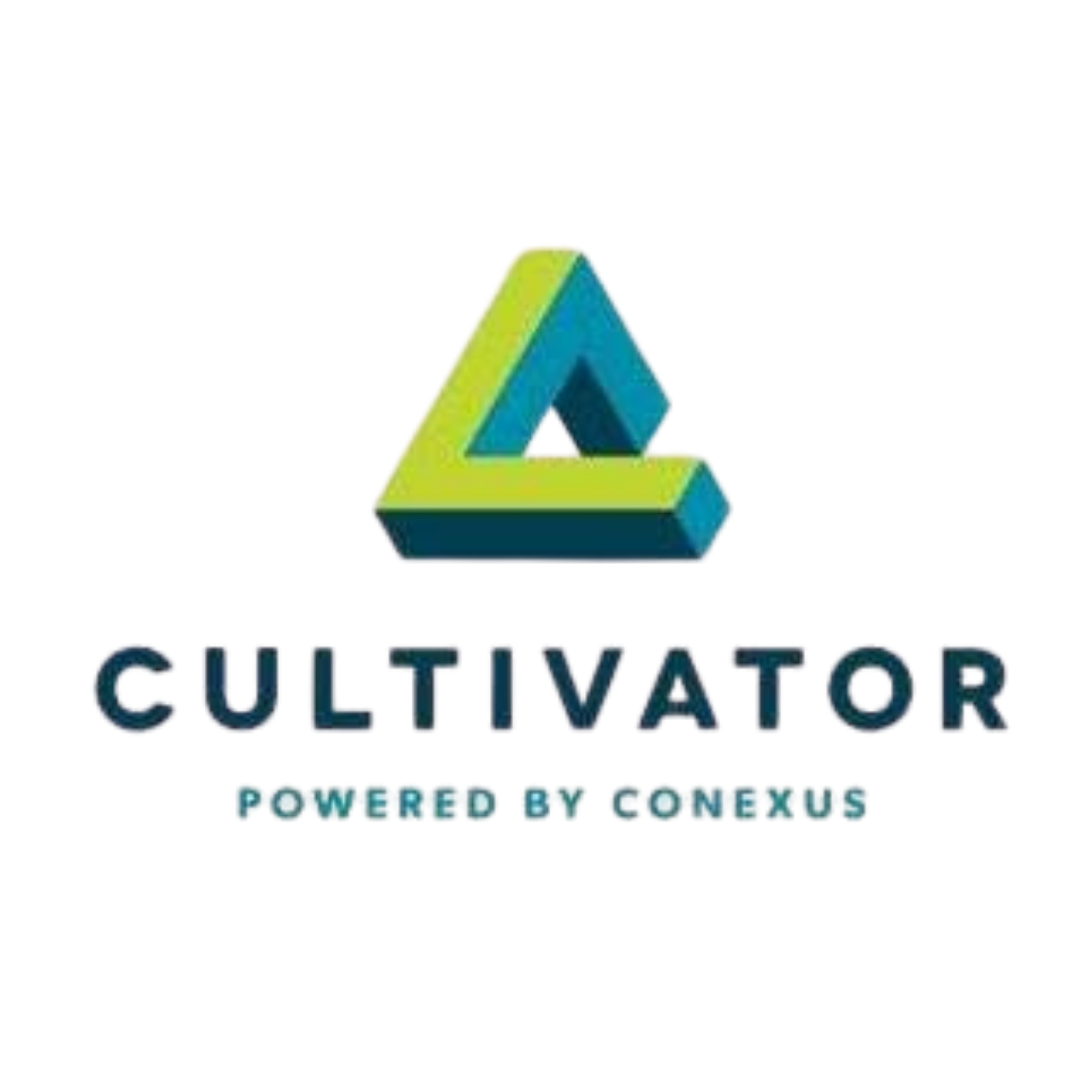 A colorful logo for Cultivo Powerd by Solen, featuring a stylized mountain shape with a yellow base, green, blue, and dark blue layers, and the text 'CULTIVO' in blue underneath, with smaller text indicating 'Powered by Solen'.