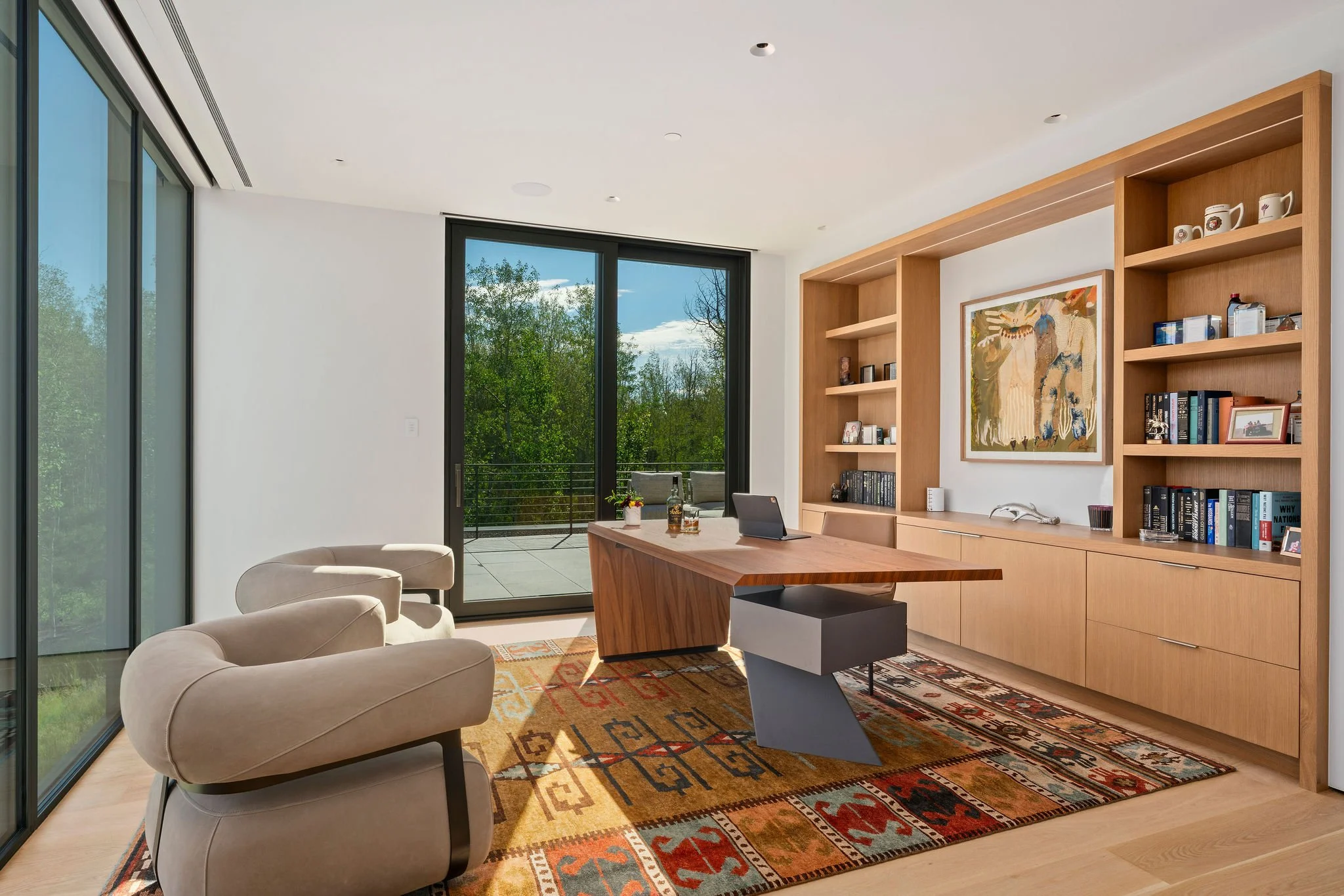 Upstairs Office and Balcony