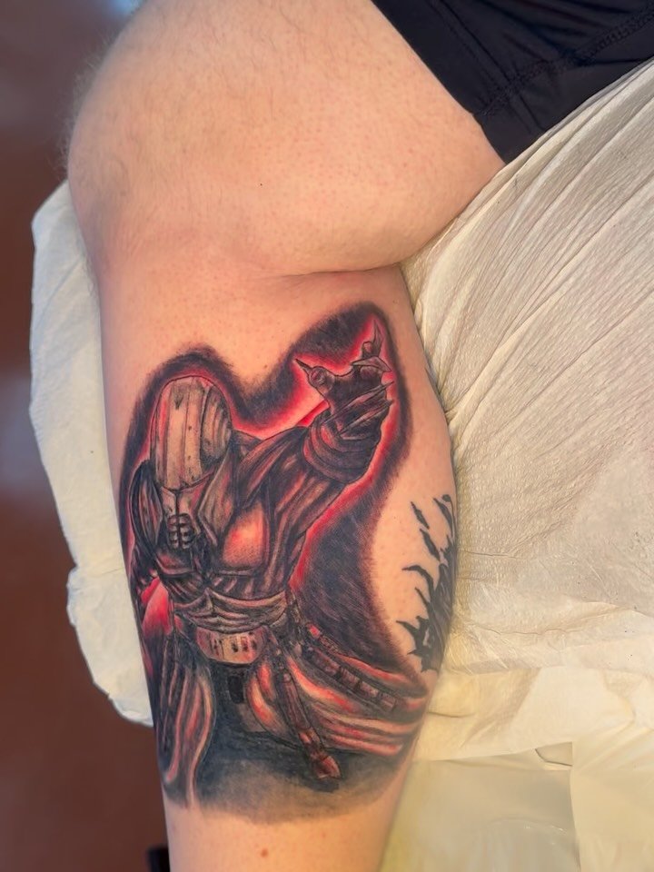 So glad I was able to finish this piece up today! As always shoot me a message if you want to book! 
.
.
Consultation link; https://calendly.com/jazy_tatts/in-person-consultation-clone
Tattoo link; https://calendly.com/jazy_tatts/tattoo
.
.
#starwars