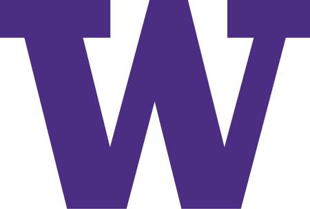 Two purple capital letter 'W's overlapping on a black background.