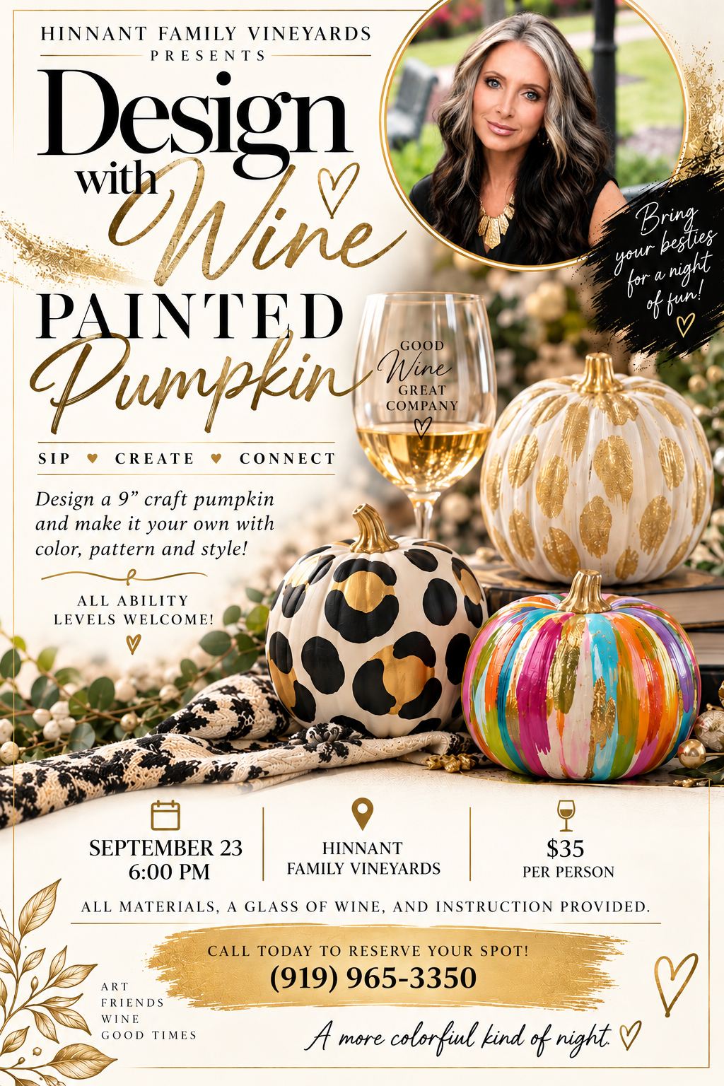 Design With Wine at Hinnant- Pumpkin Painting