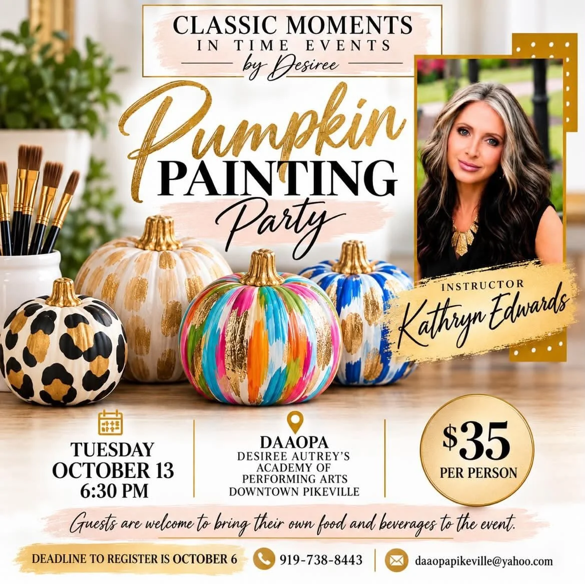 Pumpkin Painting Party at DAAOPA