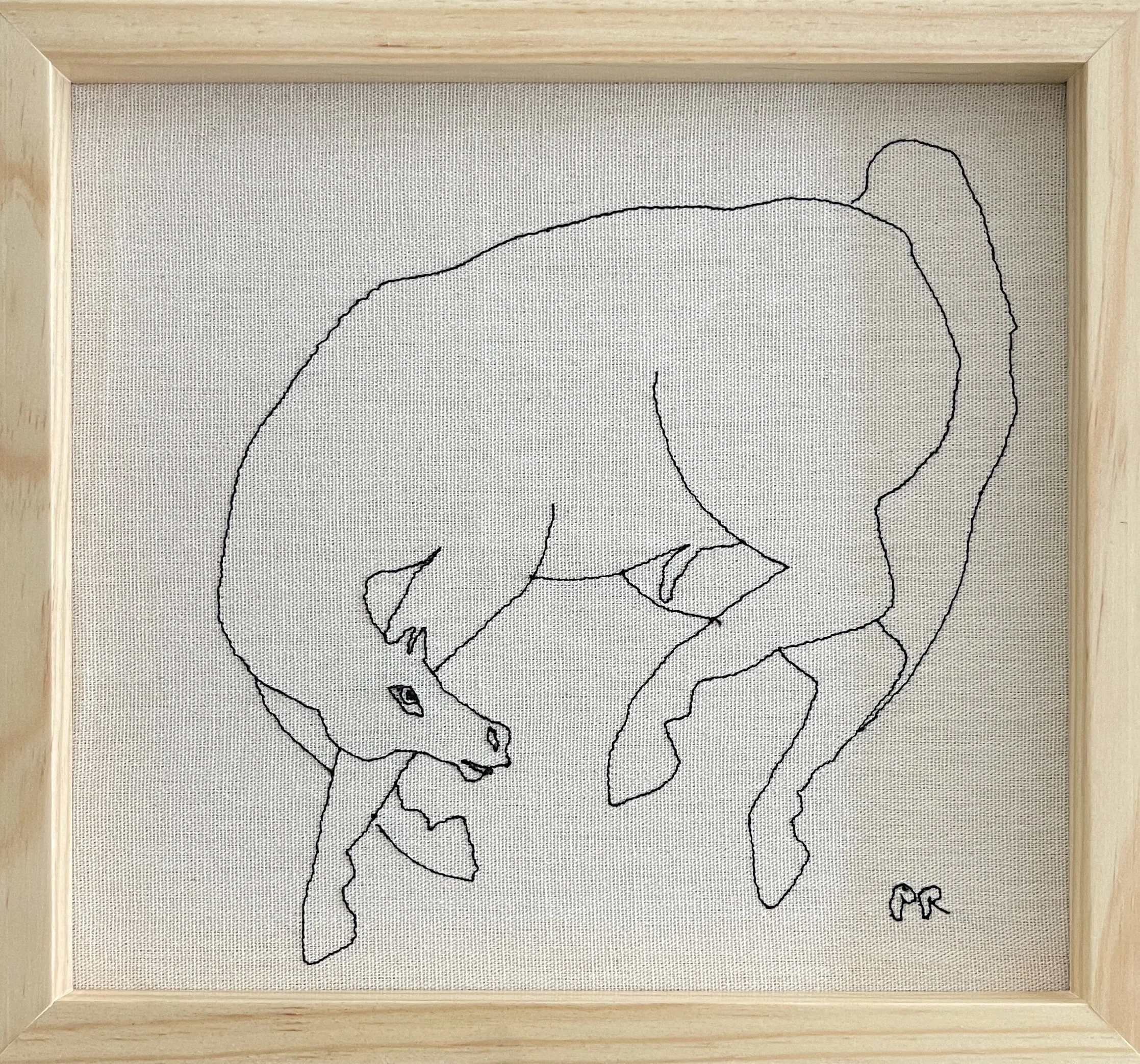 Padre - hilo sobre tela - 45x45 cm - 2025
