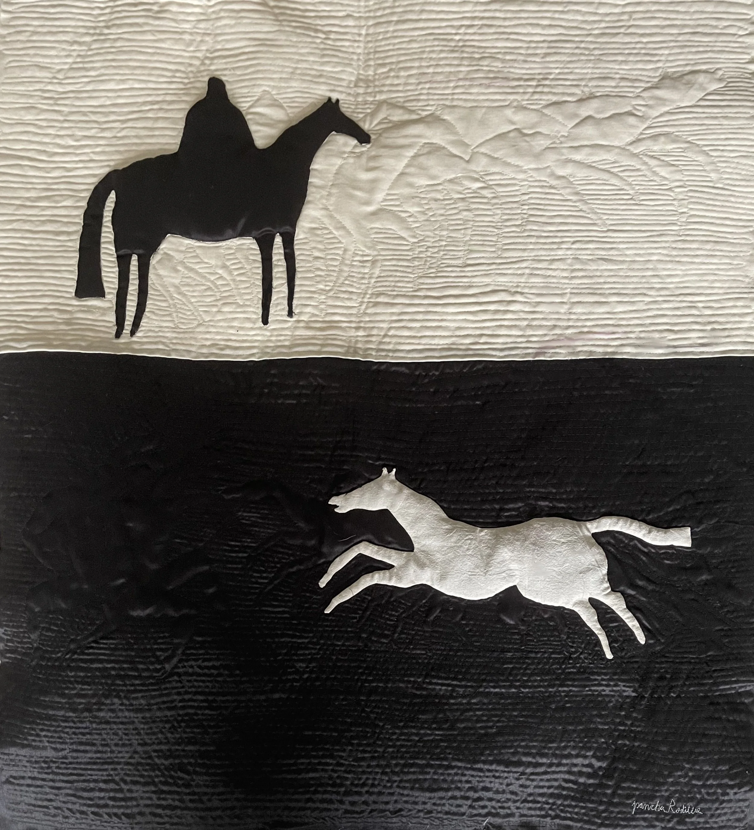 La huida -
Quilt y apliqué -
100x80 -
2024