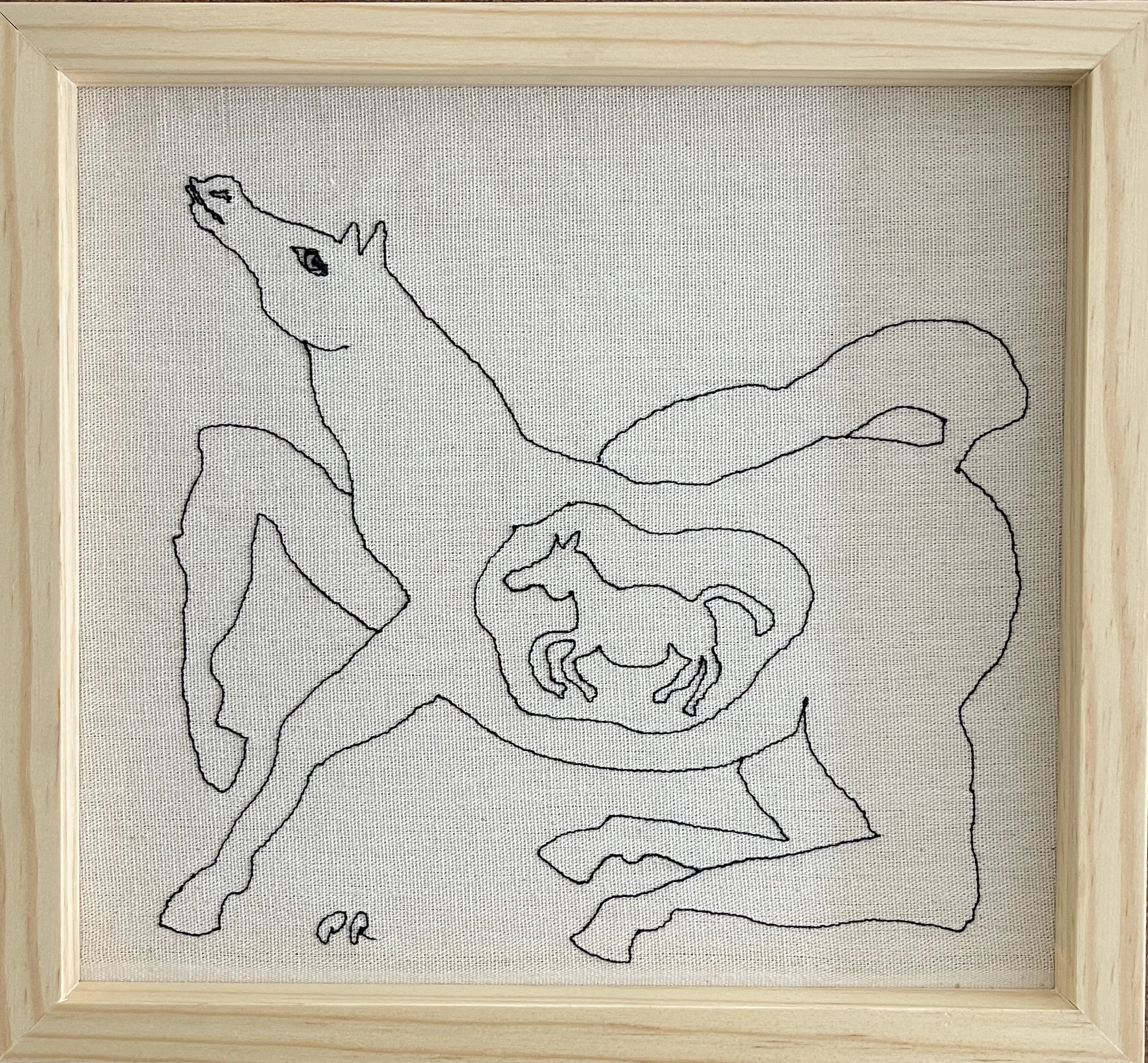 Madre - hilo sobre tela - 45x45 cm - 2025