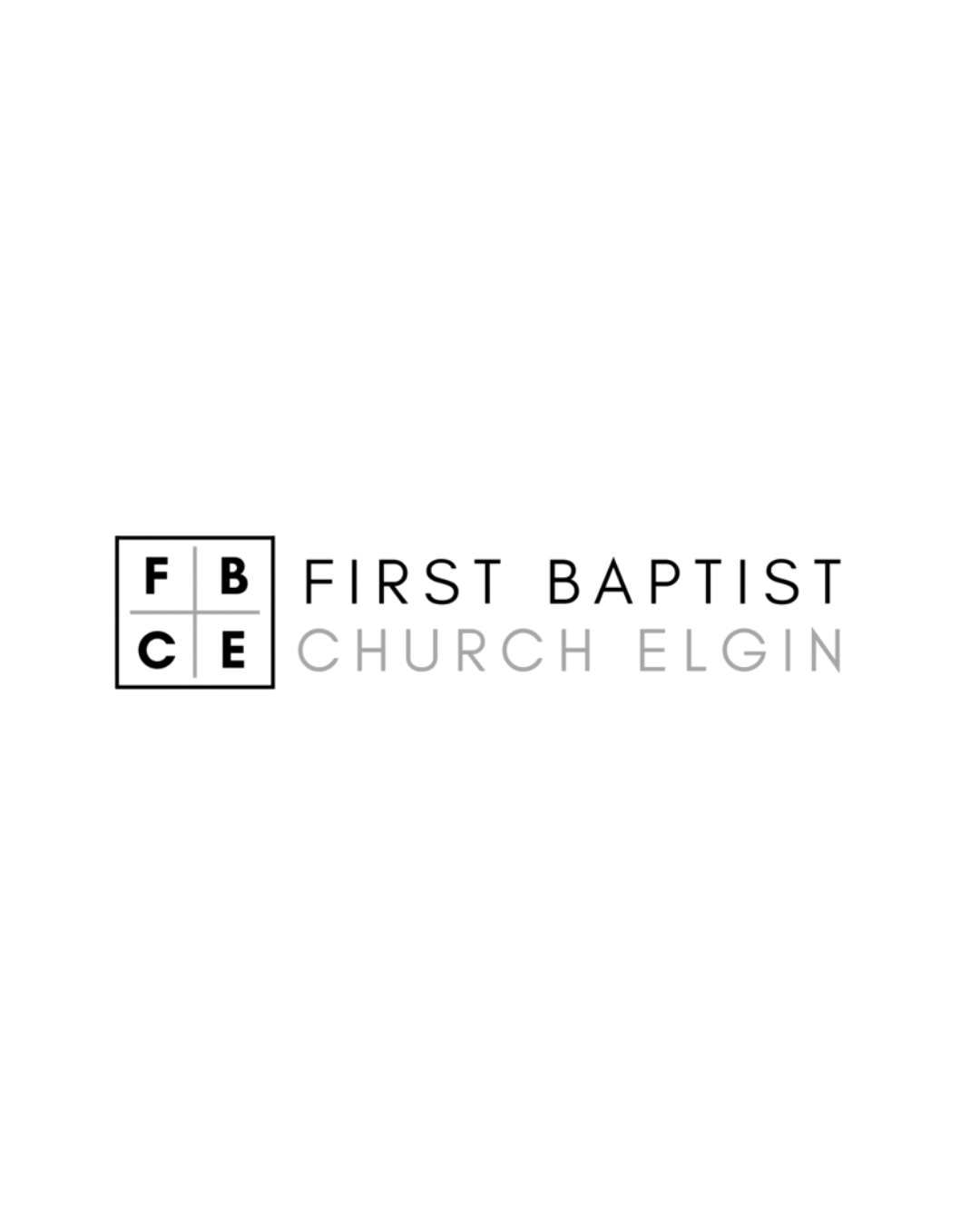 Church Elgin logo with a black background, a white cross on a square, and the words 'Church Elgin' in gray.