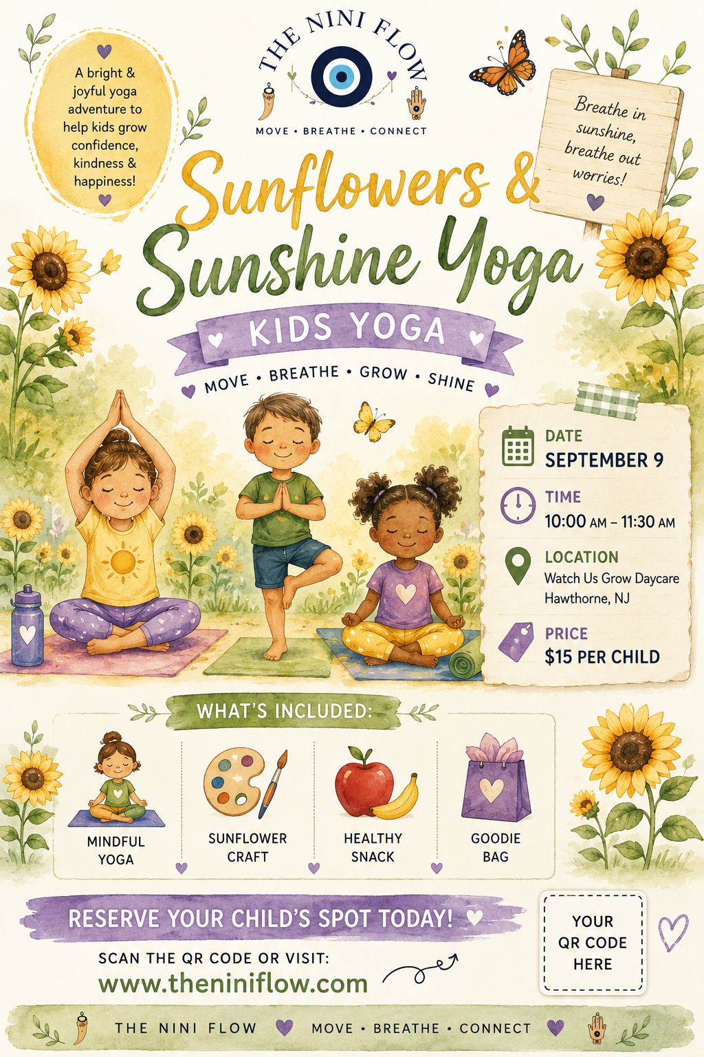 🌻Sunflowers & Sunshine Yoga