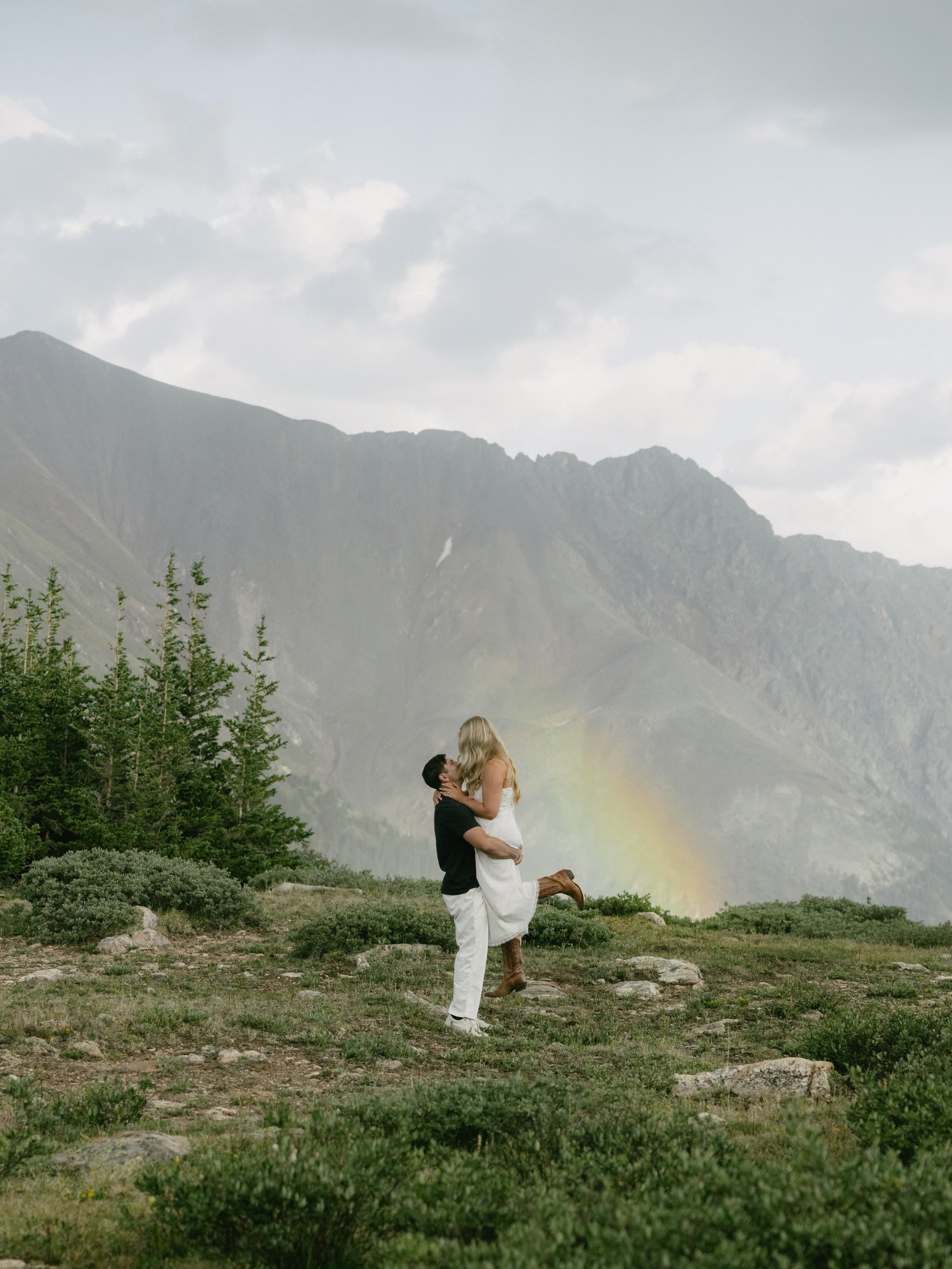 Storms bring rainbows, or so they say 🌈

Part way through Abby and Chris&rsquo;s engagement shoot, hail rolled straight through the canyon - and left behind this insane rainbow rising up out of the valley. Pictures genuinely don&rsquo;t do it justic