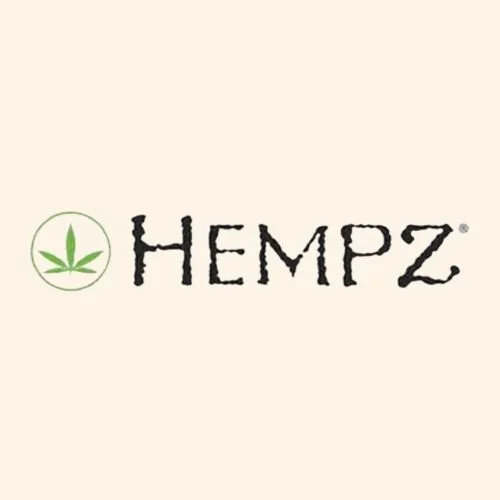 Logo with green cannabis leaf inside a circle and the text 'HEMPZ' next to it.