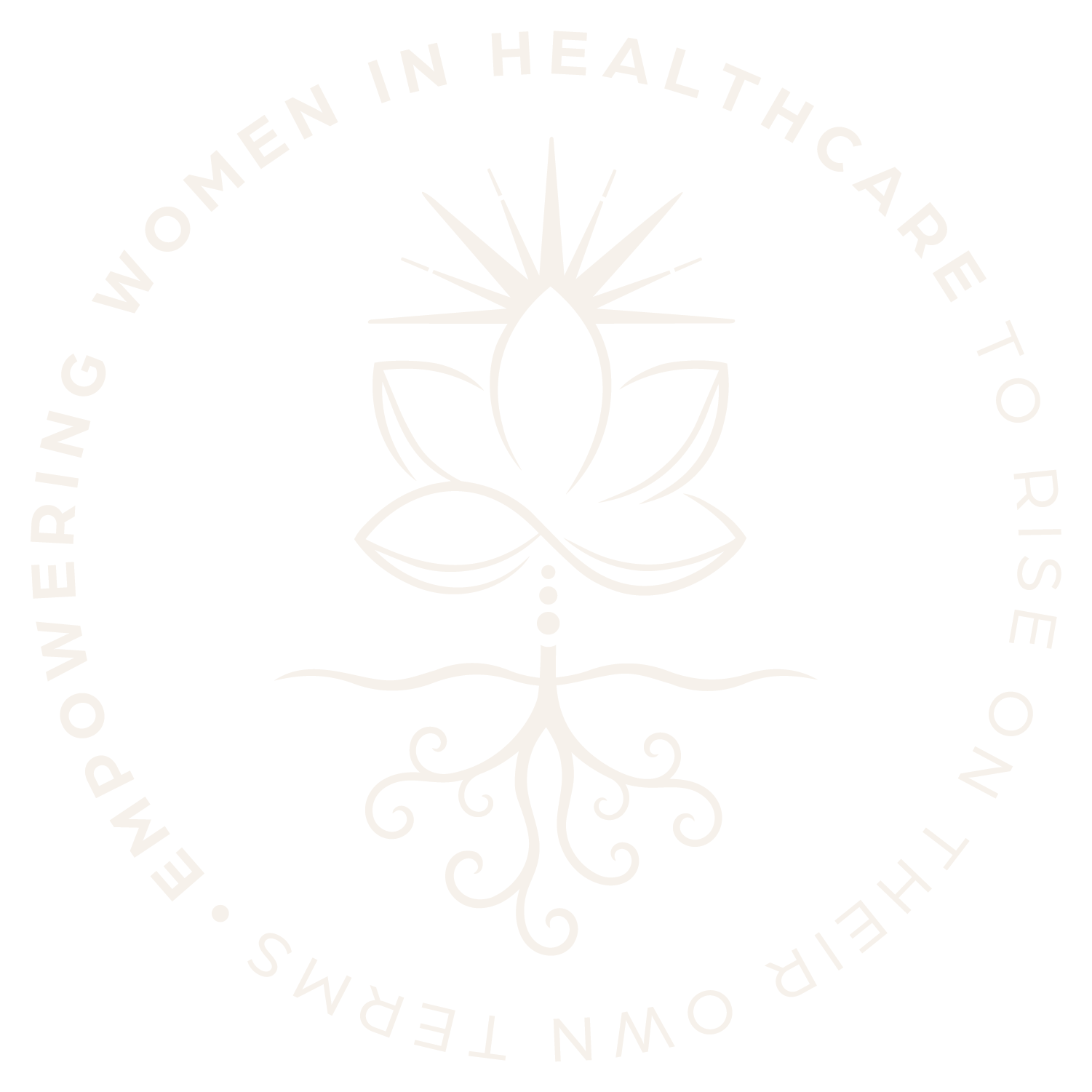 Root & Rise Consulting brand mark with 'Empowering Women in Healthcare to Rise on Their Own Terms'.