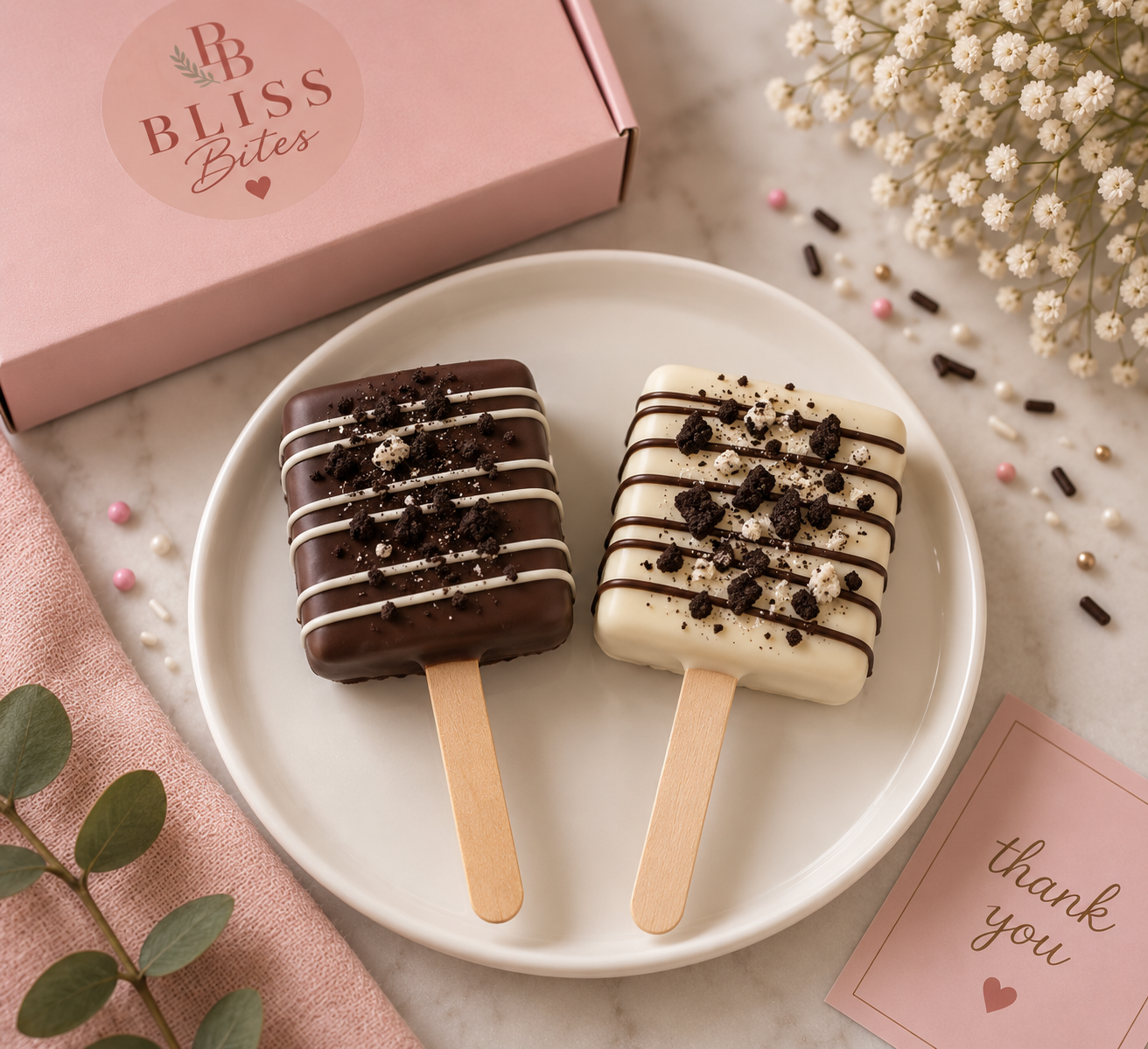 Chocolate Covered Rice Krispie Treat Duo