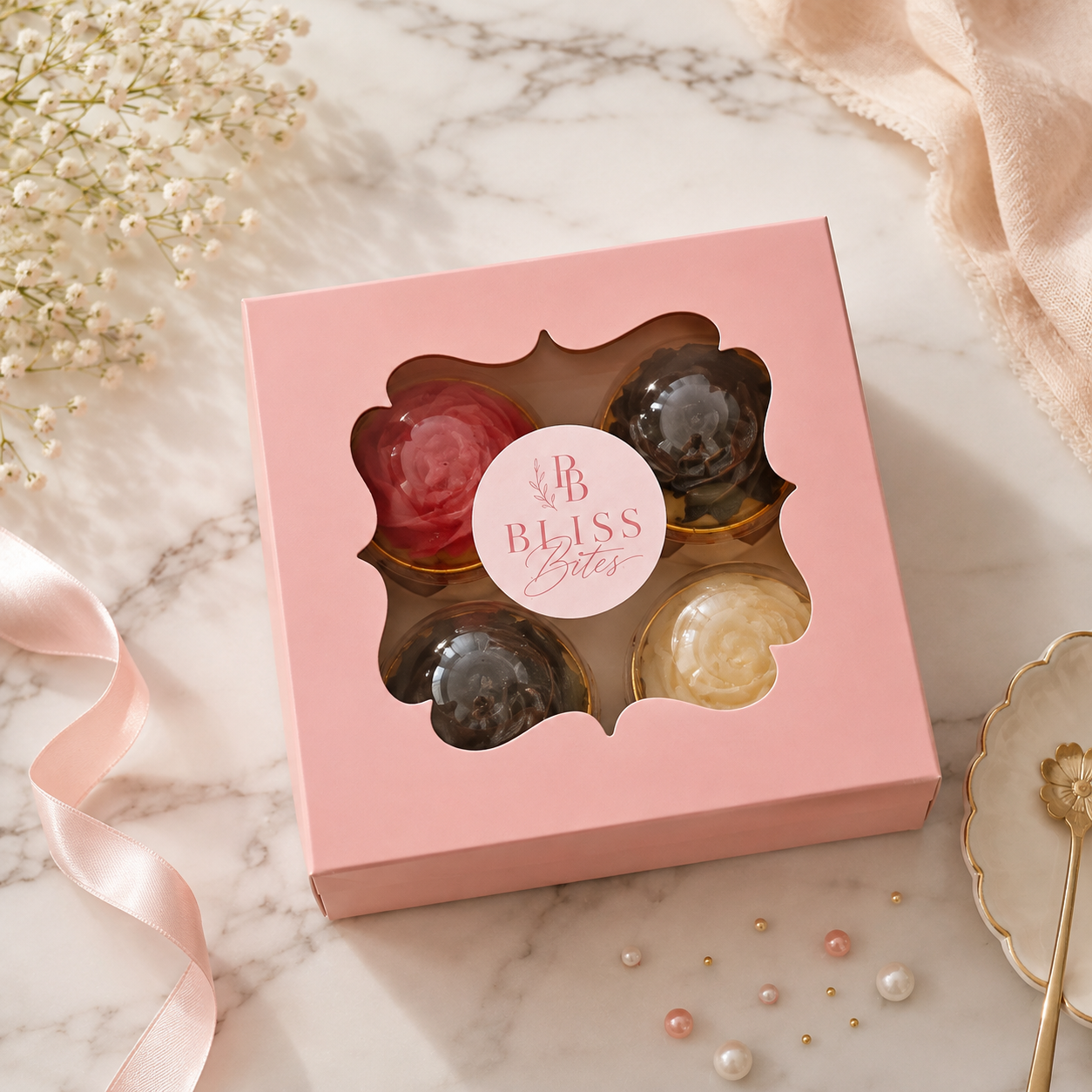 4 - Pack Cup Cake Box