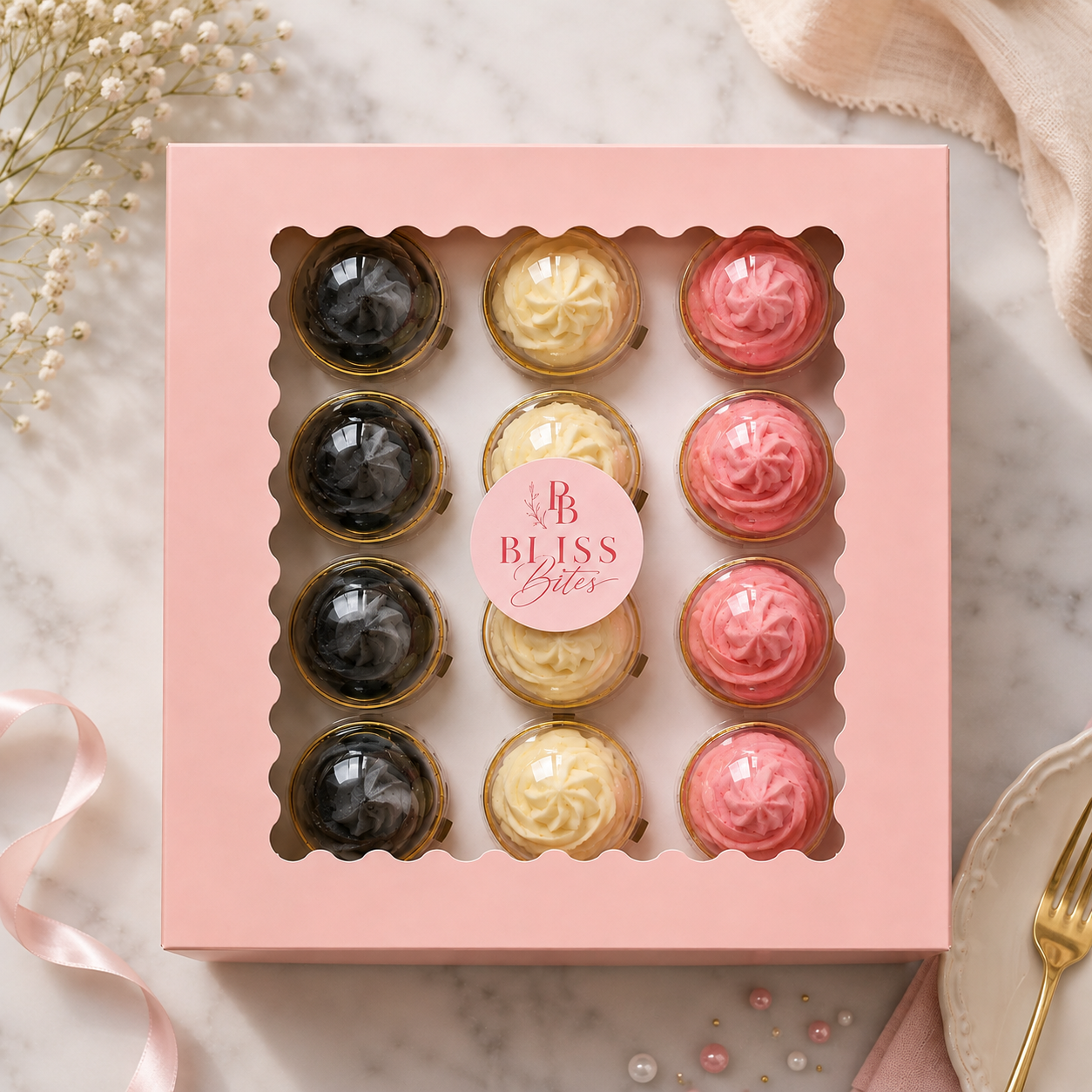 12 - Pack Cup Cake Box