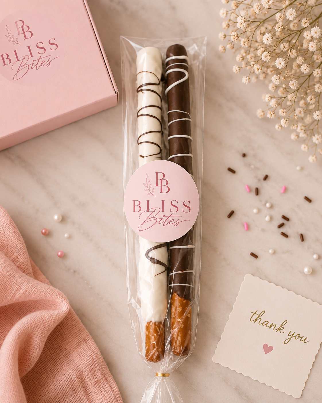 Chocolate Covered Pretzel Rods