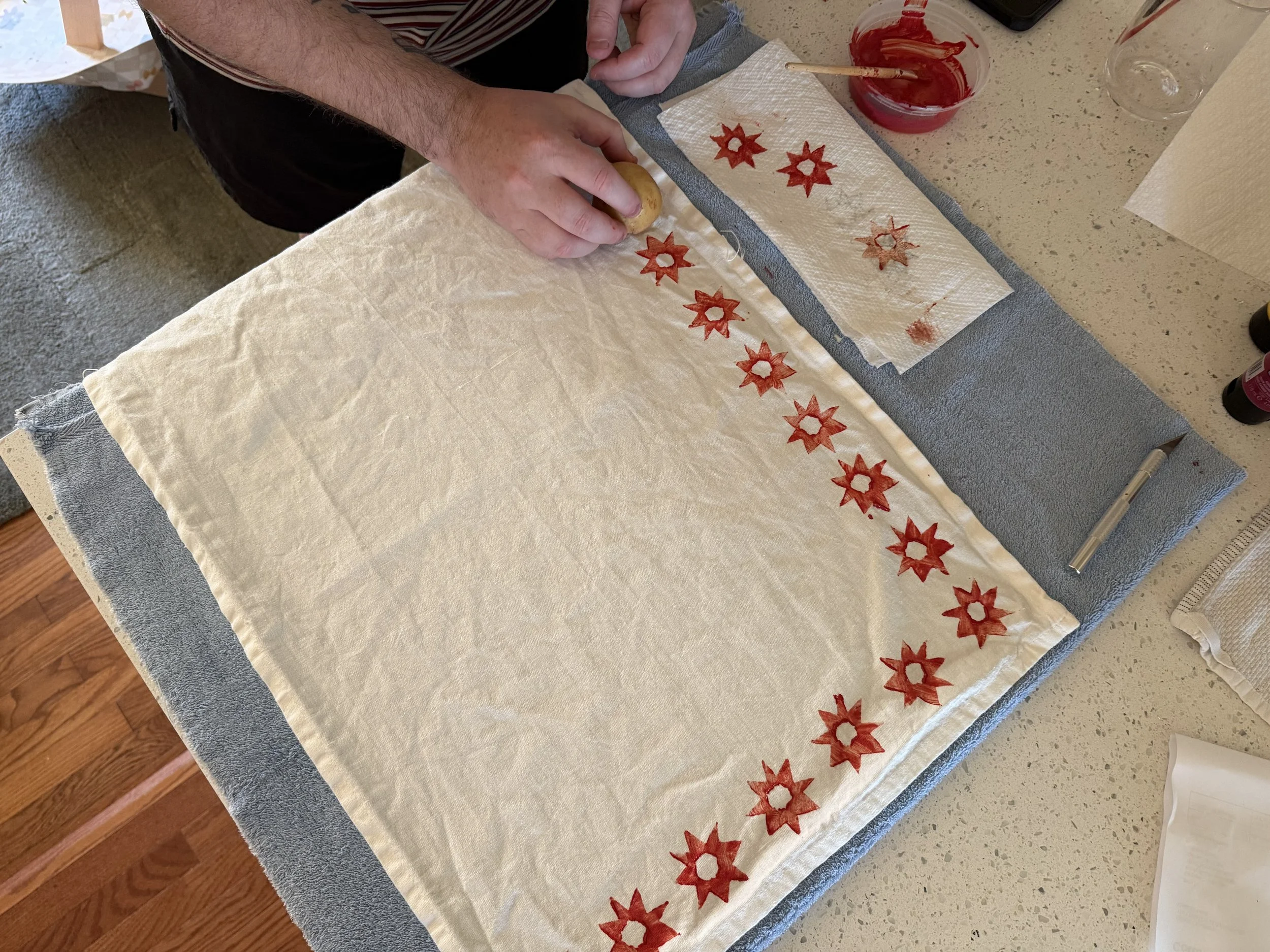 Potato Printing 