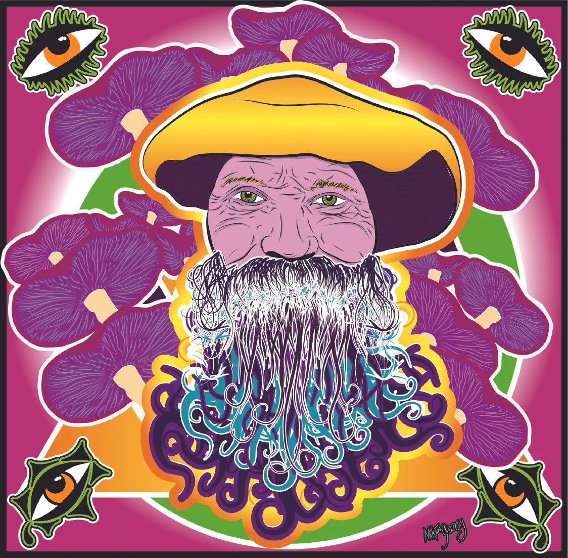 Golden Teacher - BlackLight Reflective Poster