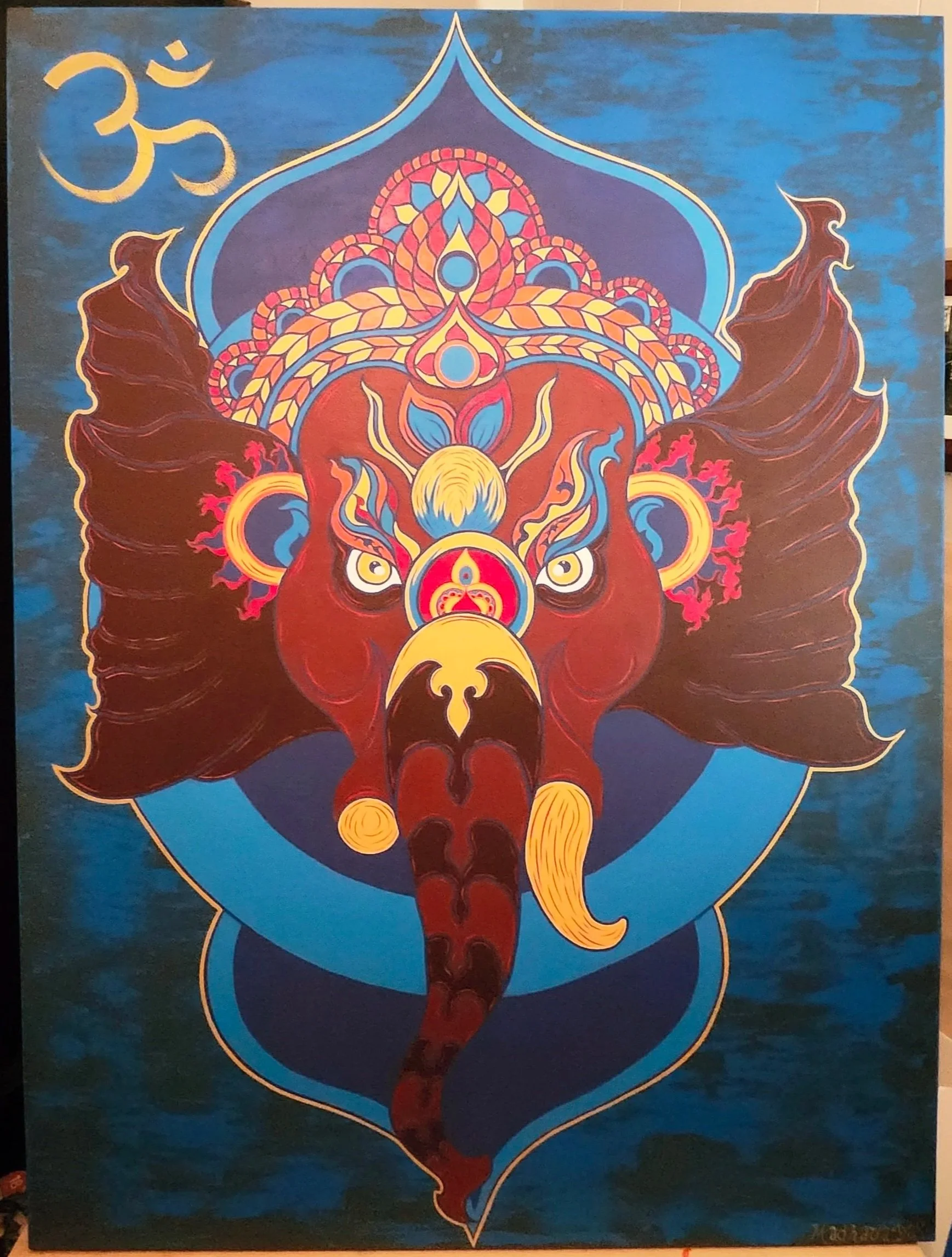 Ganesha is the Ruler of the Root Chakra and the bridge to the Spiritual Eye, Ganesha Painting St Petersburg Florida