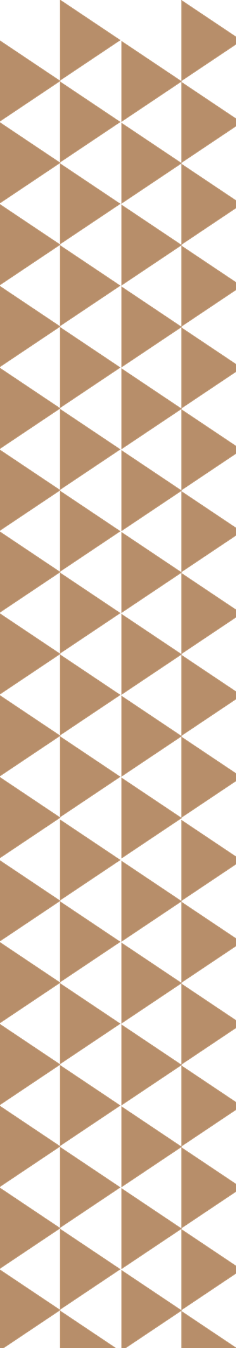 A pattern of alternating black and beige triangles forming a geometric design on a vertical rectangular surface.