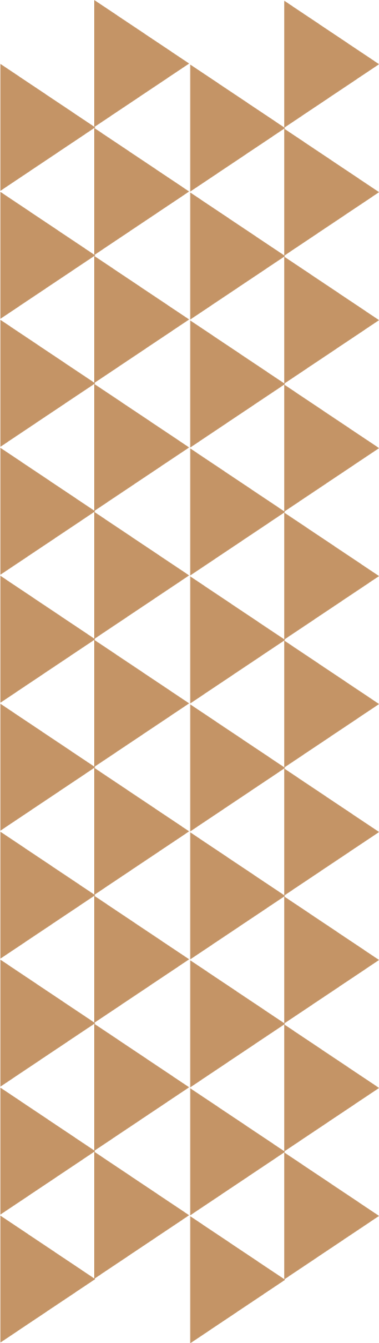 A pattern of alternating black and brown triangles arranged in a repetitive geometric design.