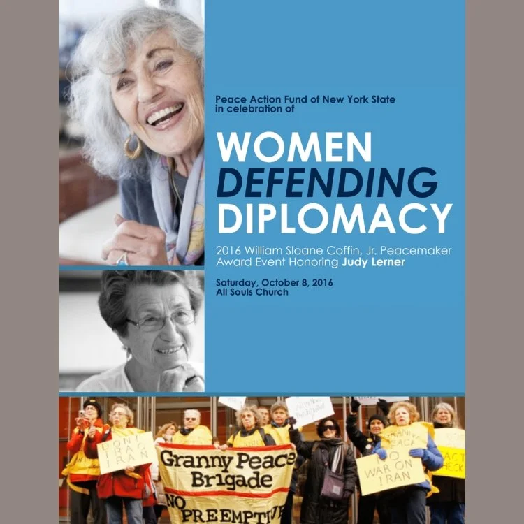 "Women Defending Diplomacy," the 2016 WSC Peacemaker Award honoring Judy Lerner.