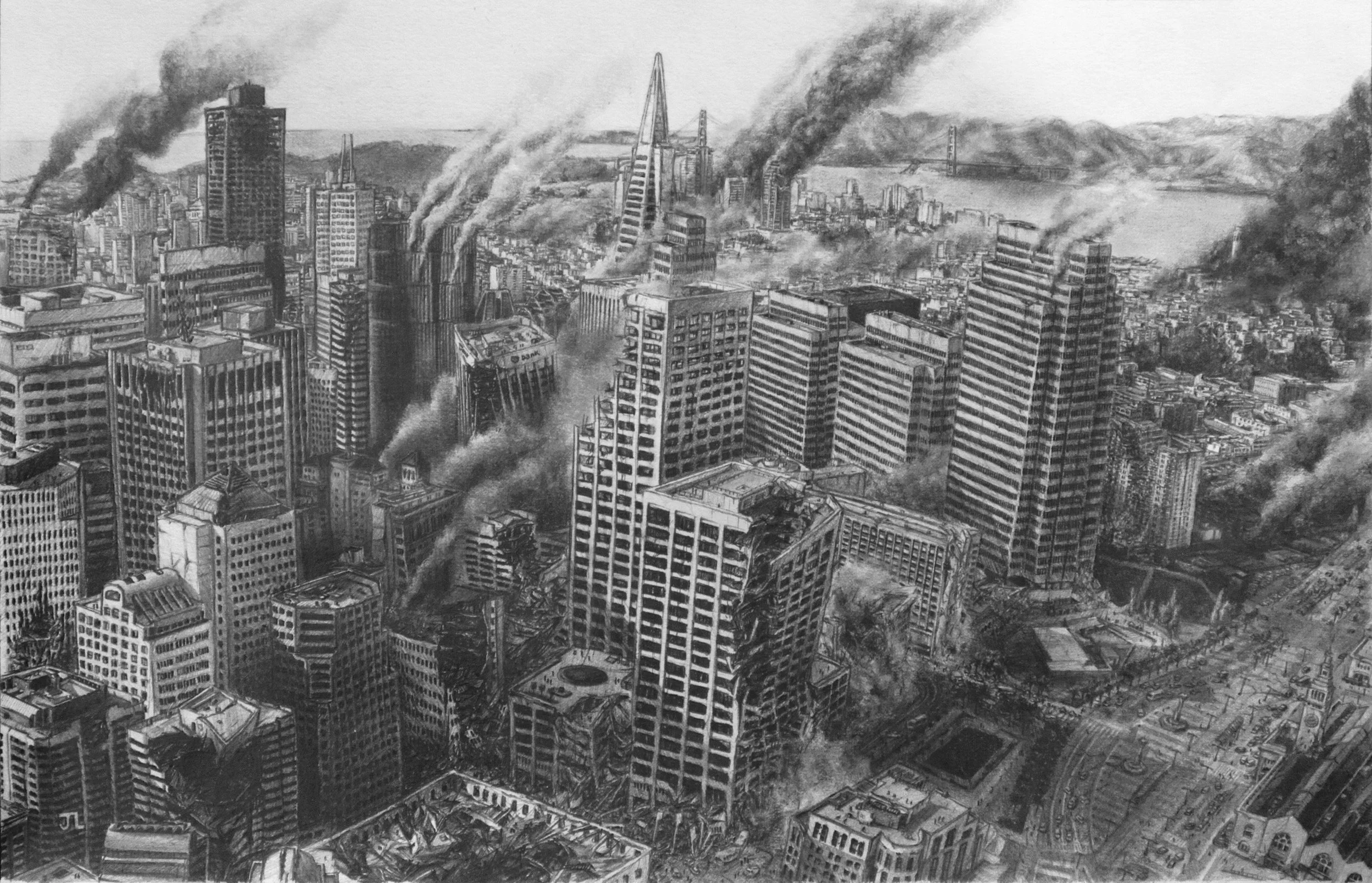 California Dreamin’, 2014, Graphite on paper, 11” x 17”
