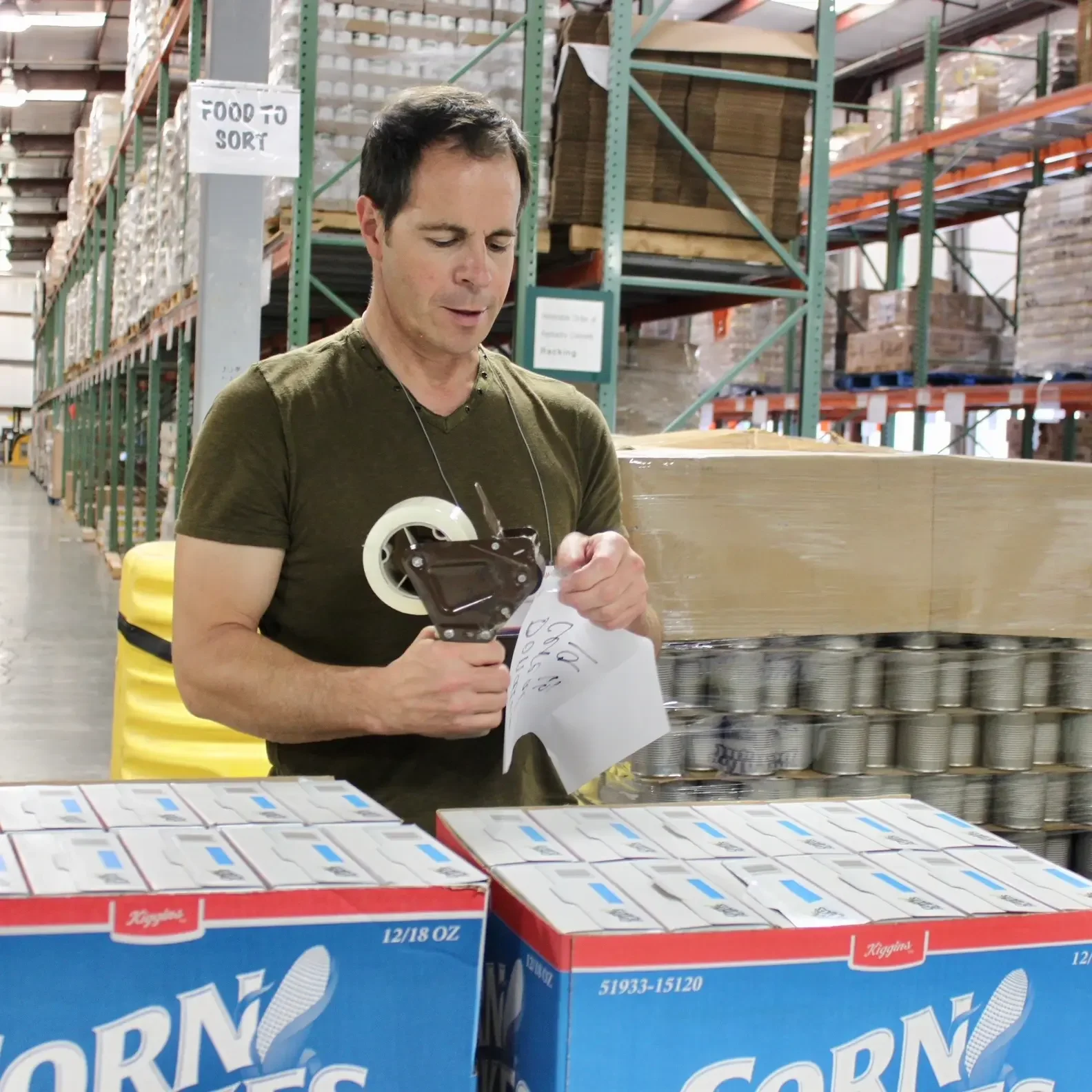 Food bank volunteer