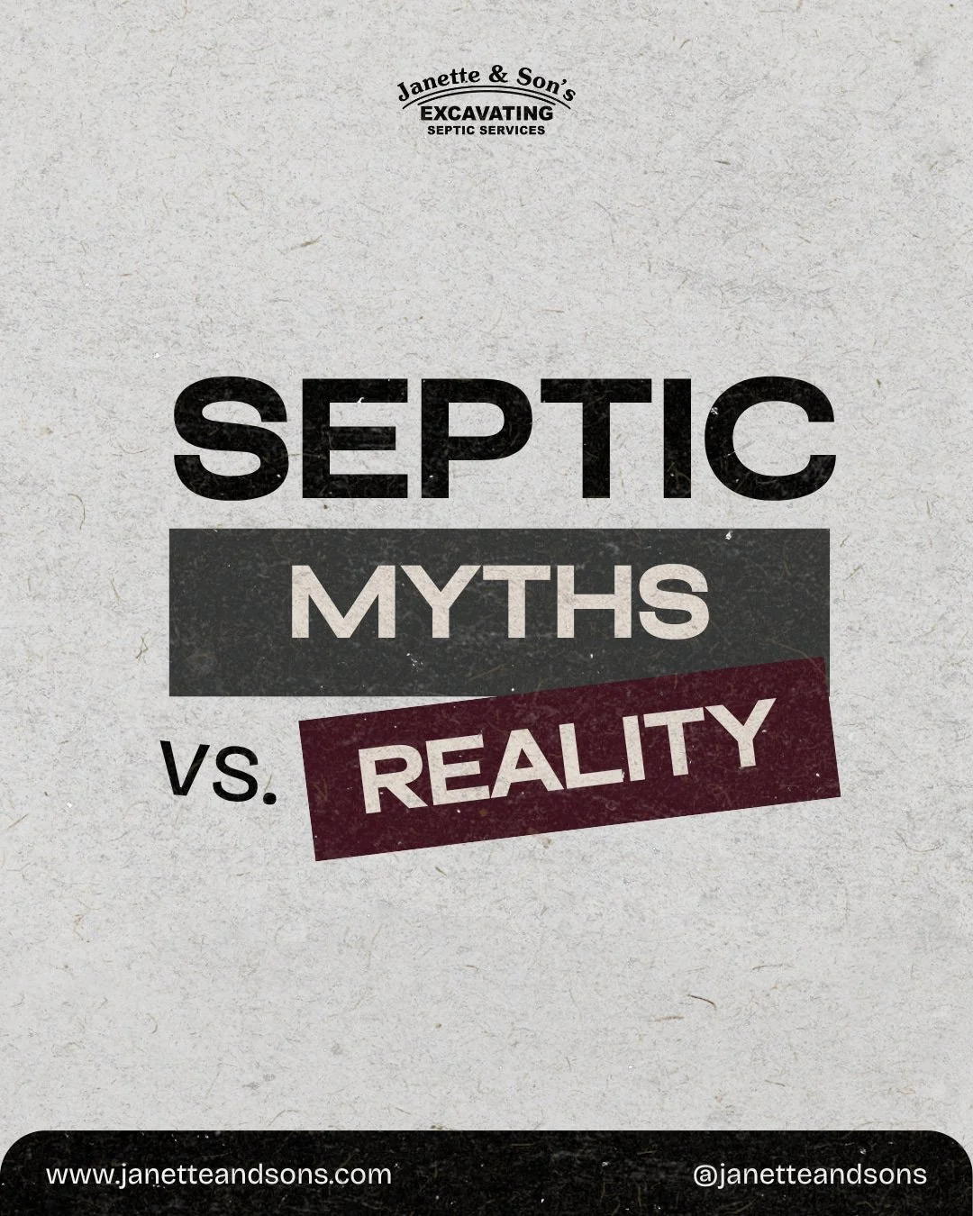 Everything you think you know about your septic system might be half wrong. Let's fix that. 

We're busting the myths we hear the most, from "flushable" wipes to septic additives that don't actually do anything. Swipe through before your ne