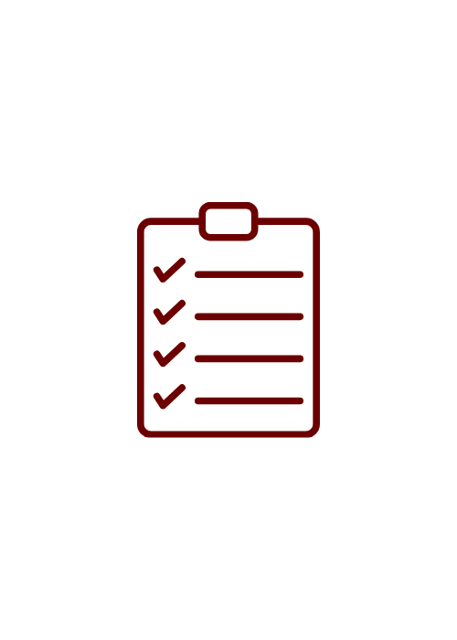 Image of a clipboard with a checklist of five items, each marked with a check.